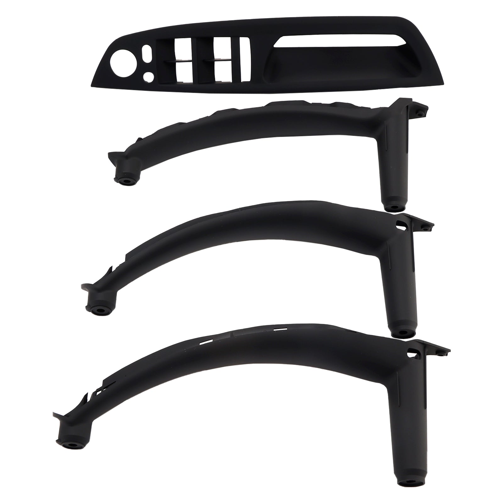 4 Stuks Zwarte Binnendeur Panel Handvat Pull Trim Cover Voor Bmw E70 X5 E71 X6 07-14