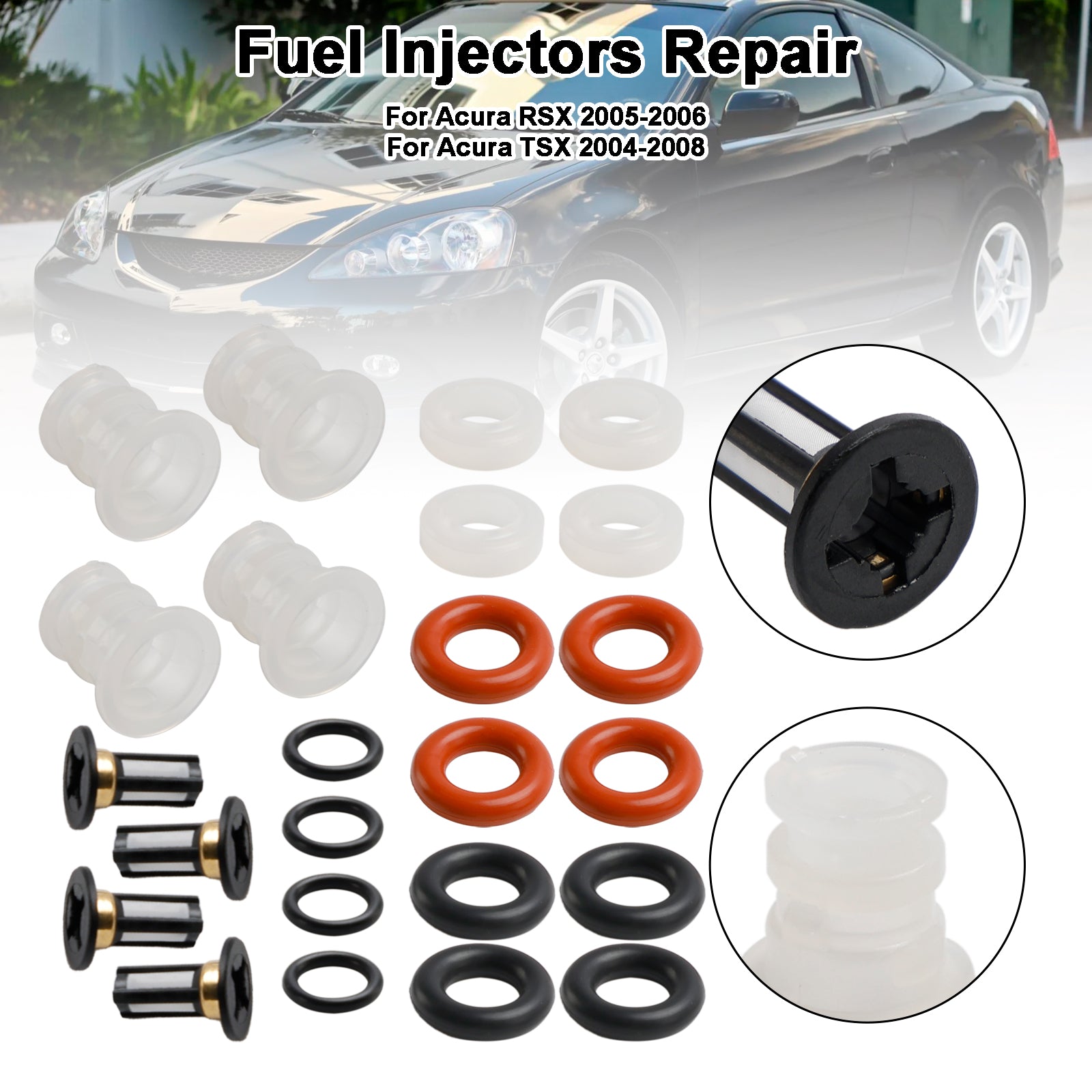 Bränsleinsprutningsreparation O-ringar SEALS KIT 16450-PRB-A01 FIT ACURA RSX TSX