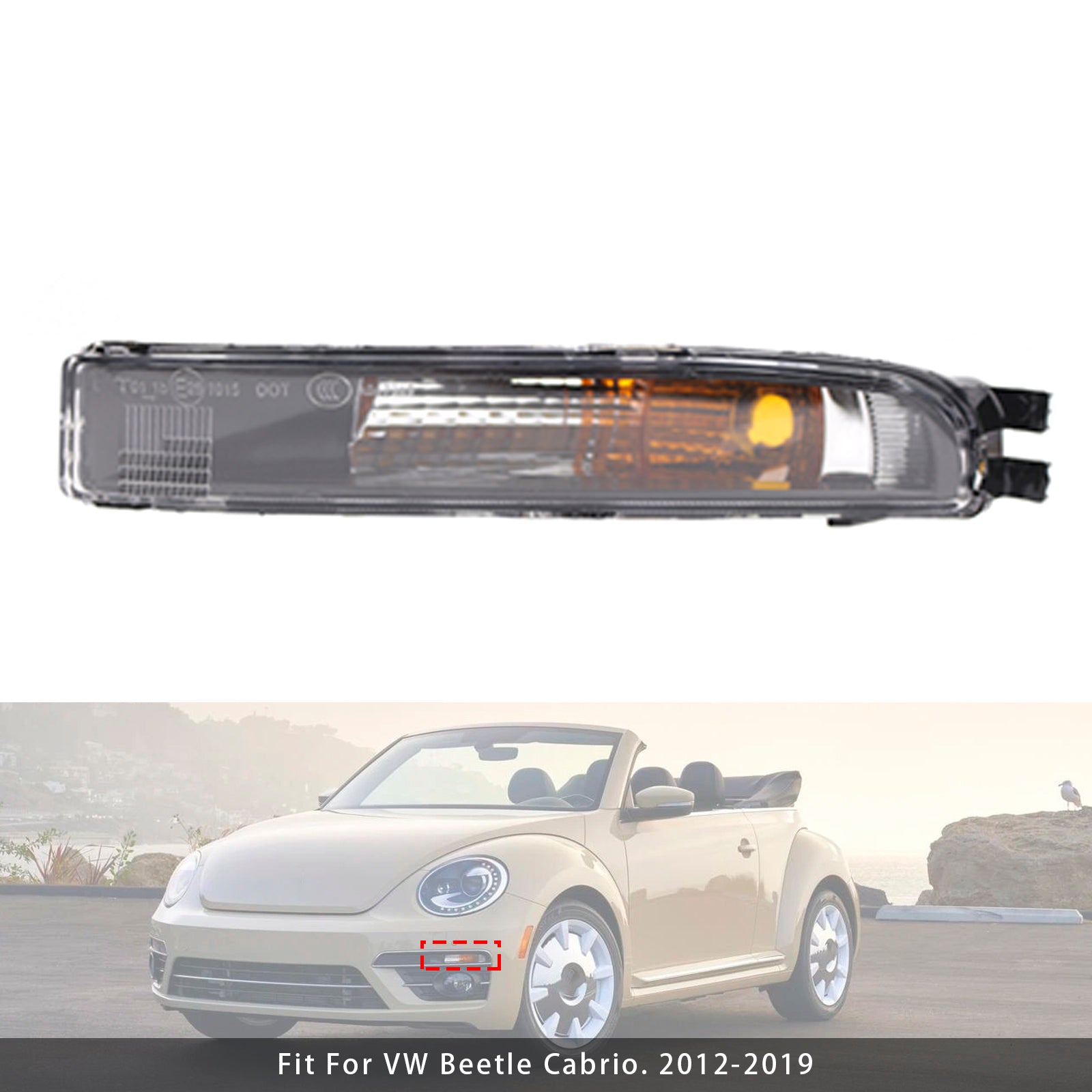 2012-2019 Volkswagen Beetle 1 Pcs Front Bumper Left Turn Signal Light 5C5953041A