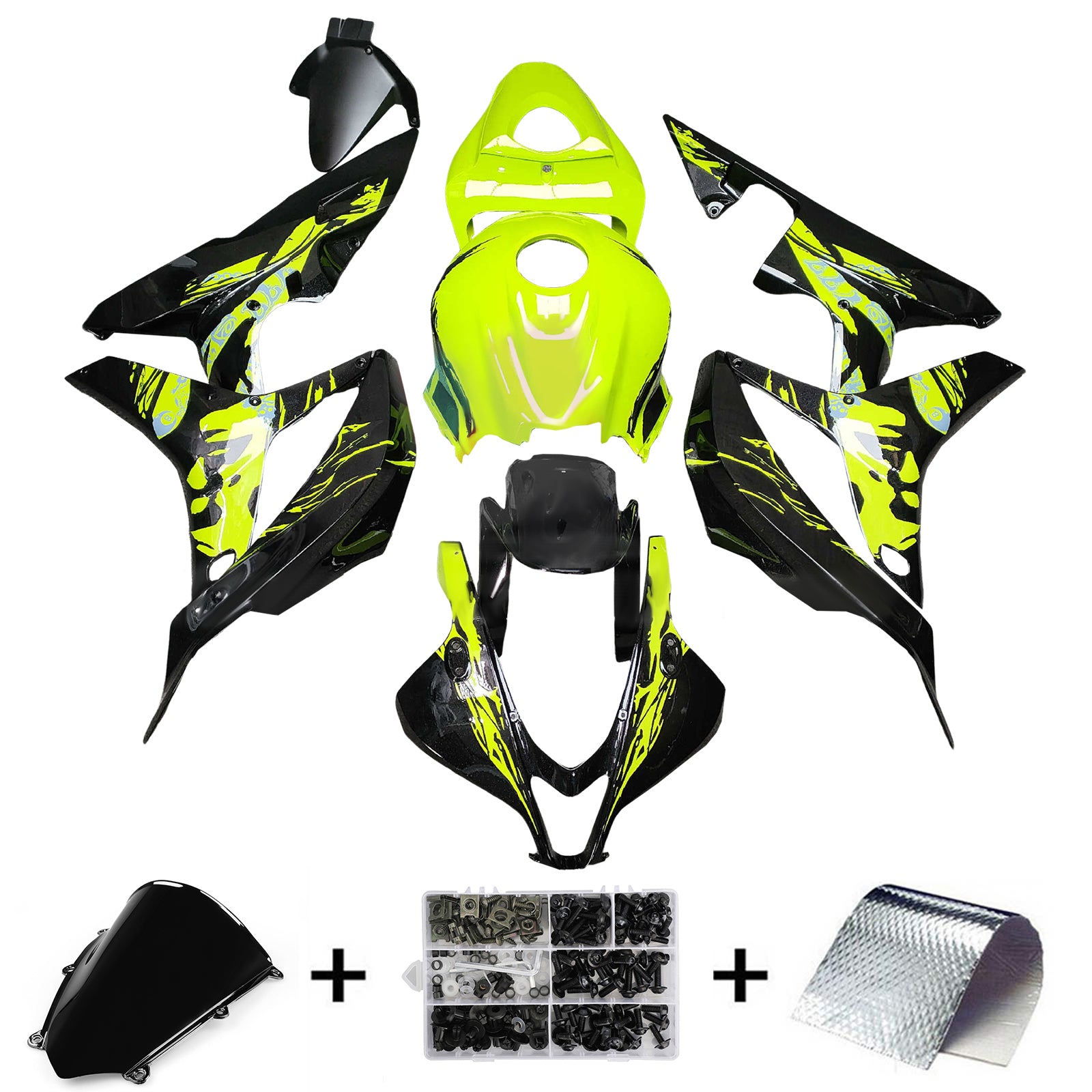 Injektionsmässa Kit Bodywork Plastic ABS för Honda CBR600RR 2007-2008 F5
