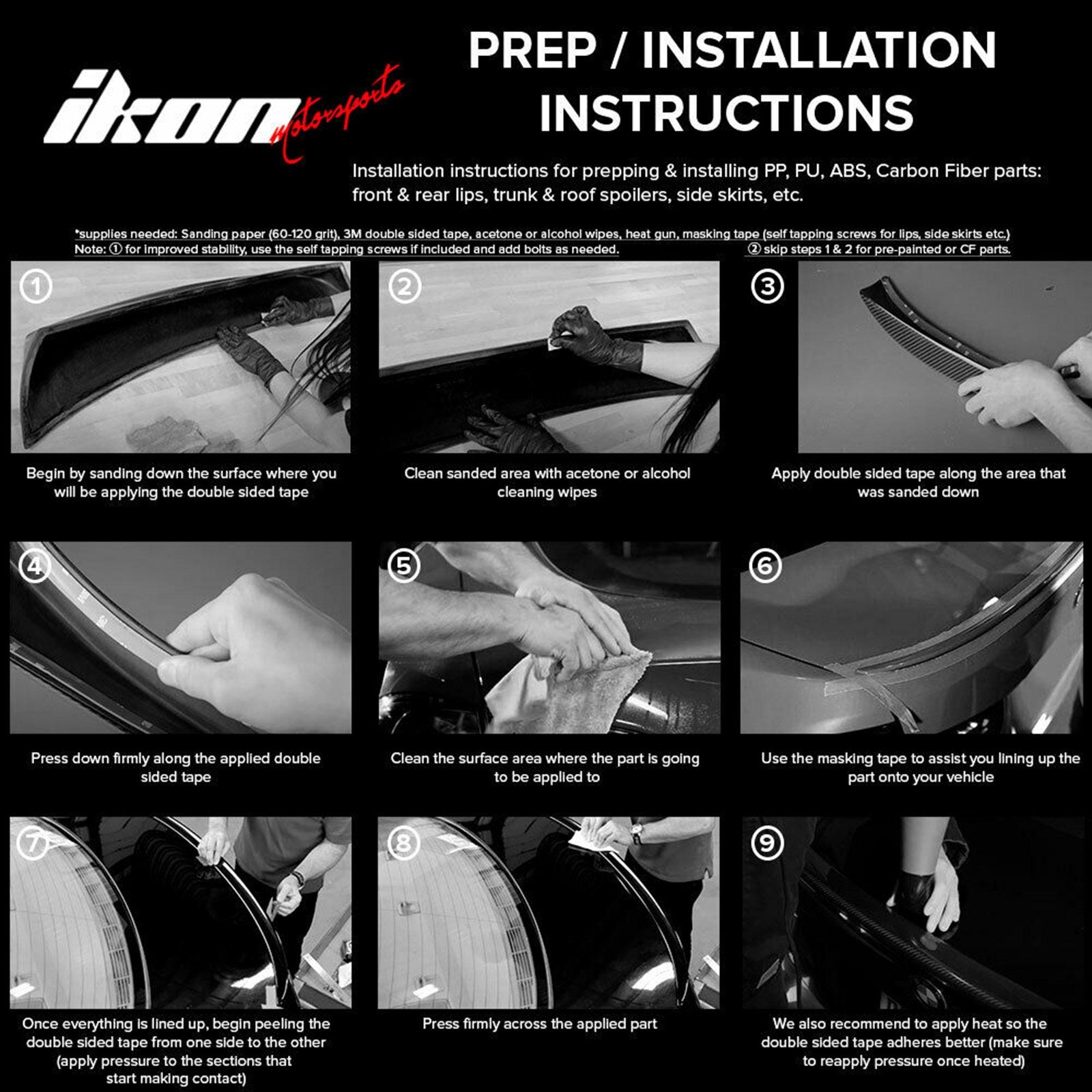 2008-2013 BMW E92 E93 E90 M3 Series Coupe Sedan Front Bumper Lip Splitter