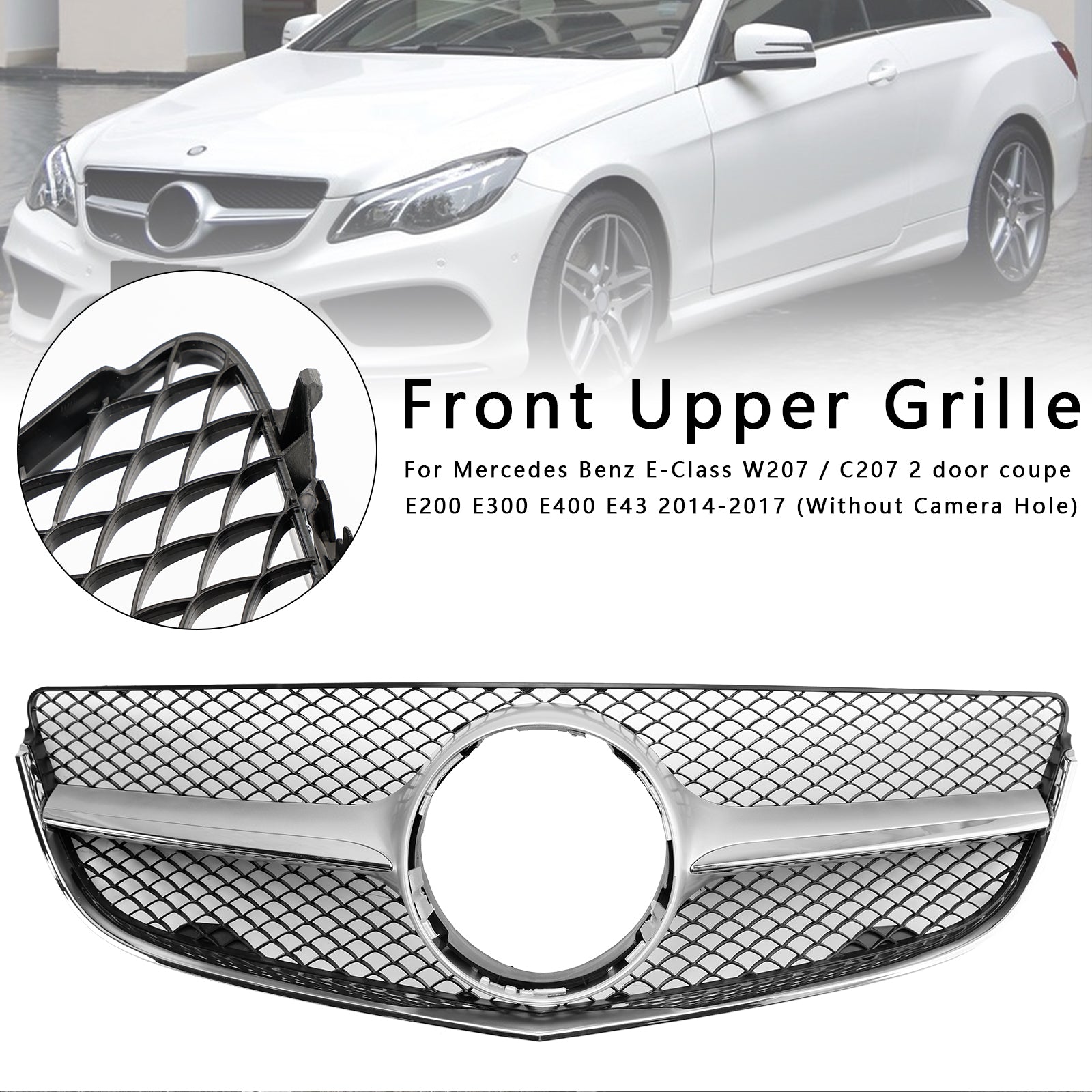 Mercedes-Benz Classe E (2014, 2015, 2016, 2017) W207 Calandre de pare-chocs avant de coupé
