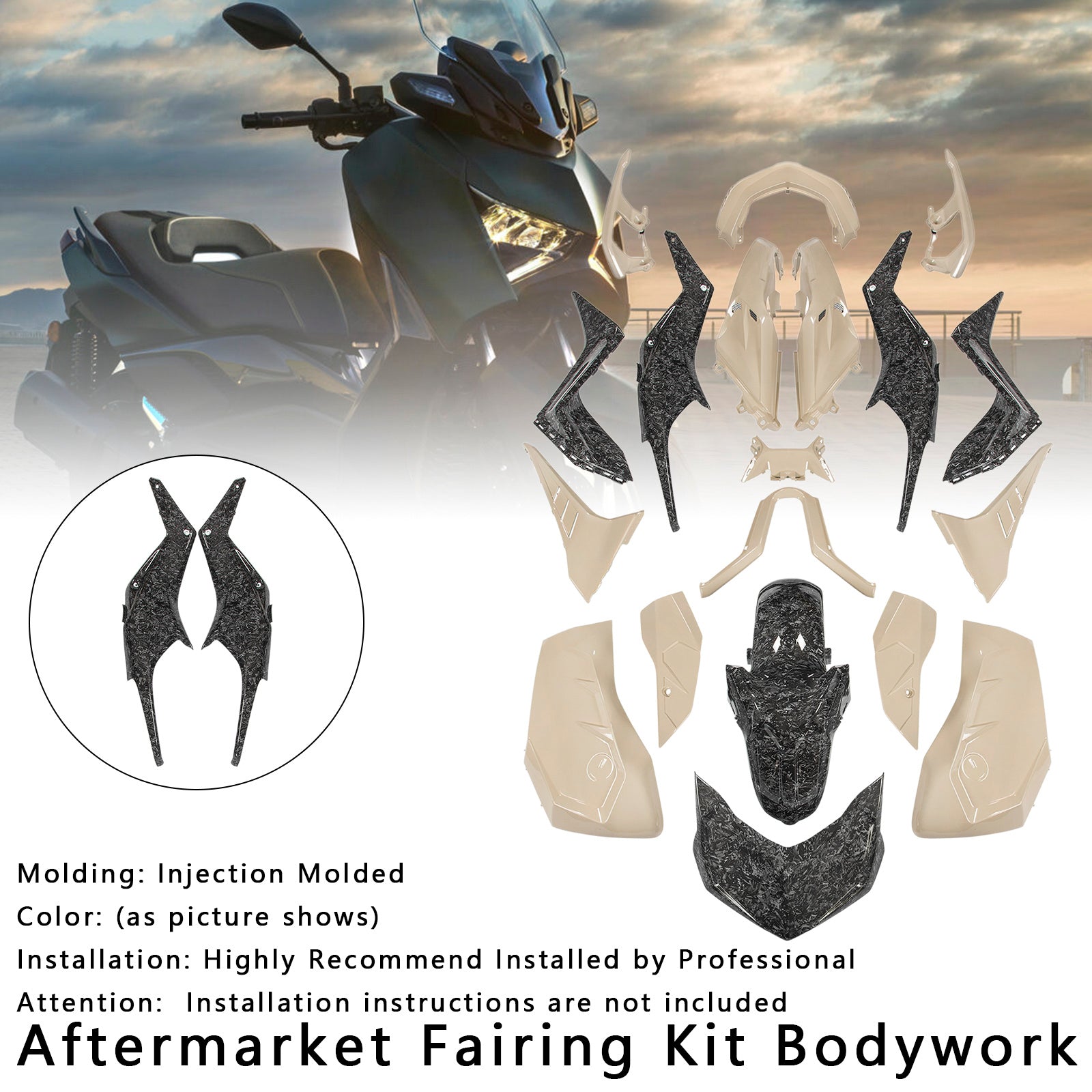 2023-2024 Yamaha X-Max 300 Xmax Injection Bodywork Fairring Kit