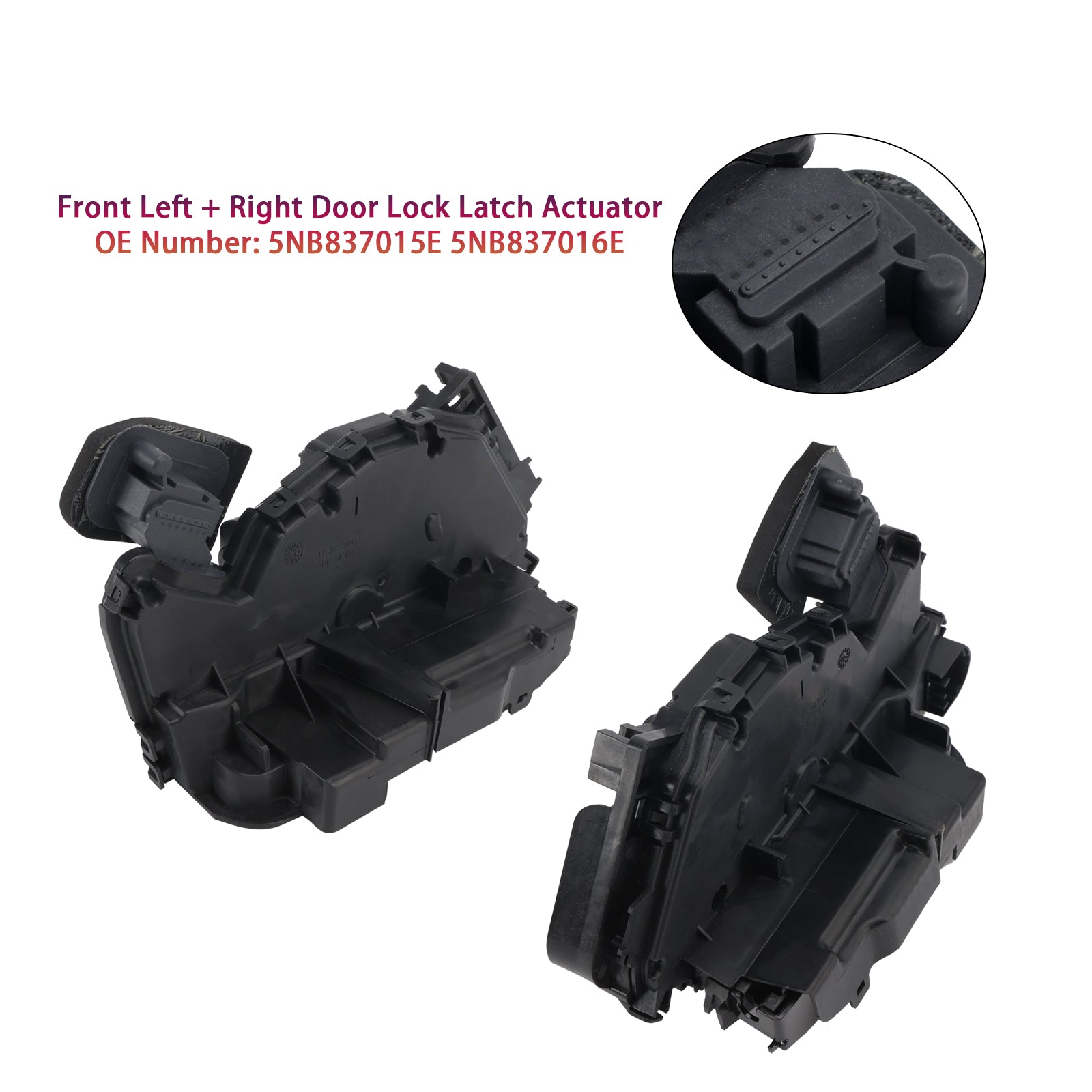 Fram Vänster + Höger Dörrlås Lås Ställdon 5NB837015E/016E För VW Golf 7 Audi Skoda