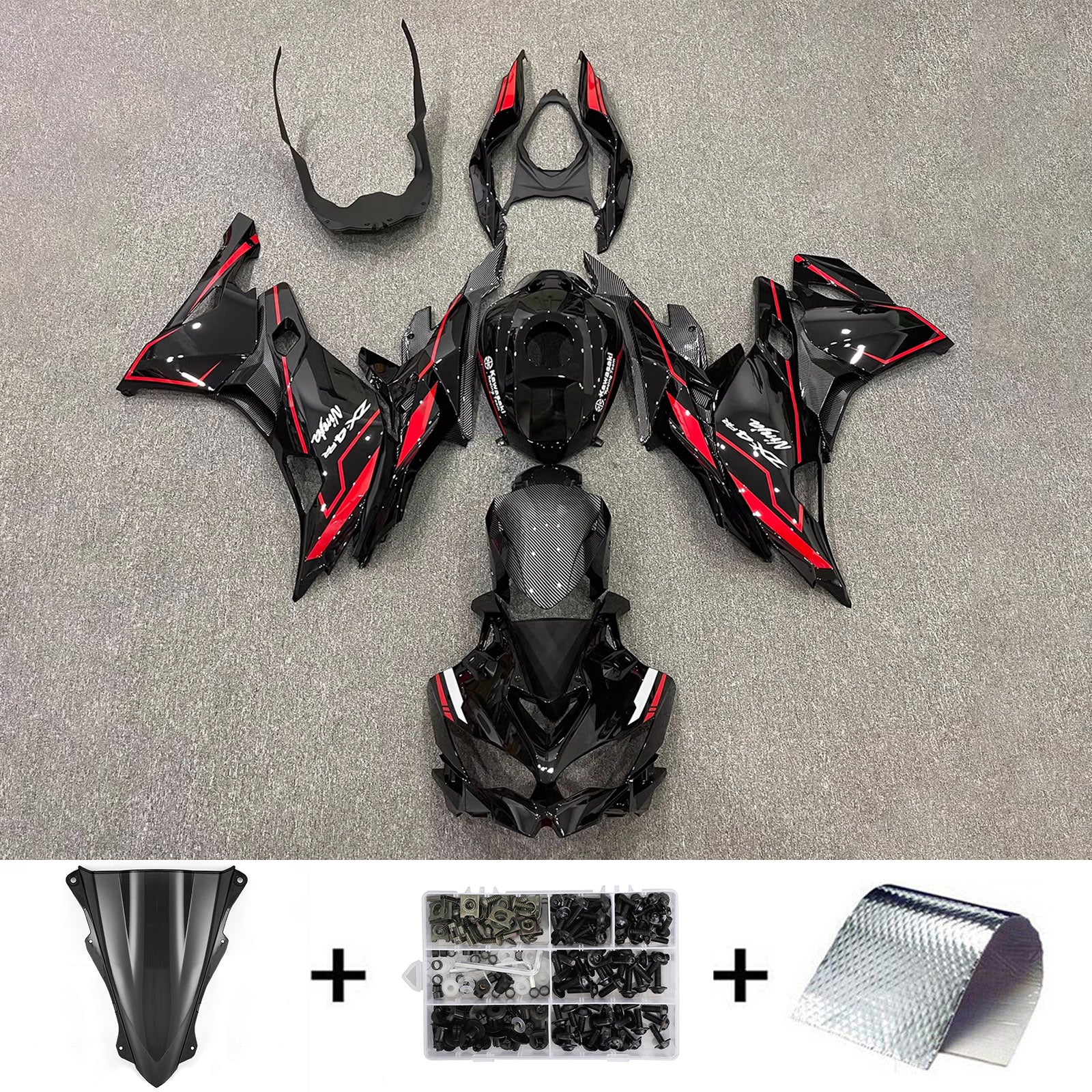 2019-2025 Kawasaki Ninja ZX-25R Amotopart Injection Fairing Kit Bodywork ABS #104