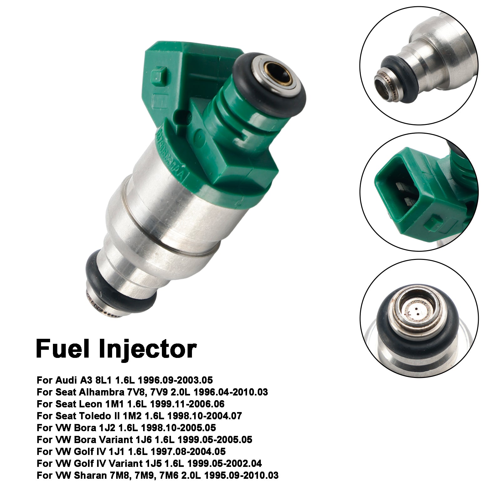 1PCS Brandstofinjector 037906031AA Fit Audi A3 1.6L 1996-2003 Fit Seat Fit VW