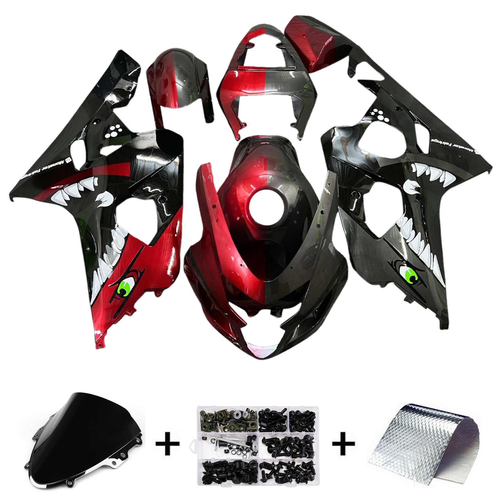 Kit de carenagem injeção Absos de plástico para Suzuki GSXR 600/750 2004-2005 K4
