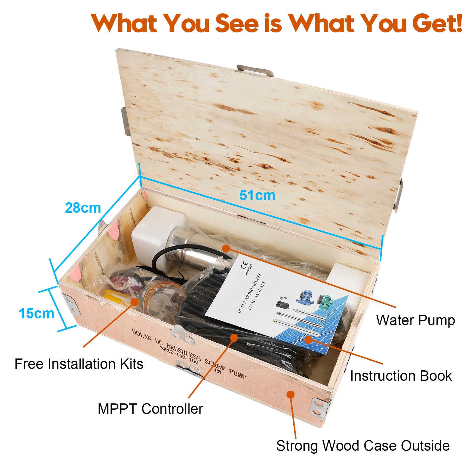 3" 72V 1,2KW hlboko studňová solárna ponorná vrtná vodná hlava 180M