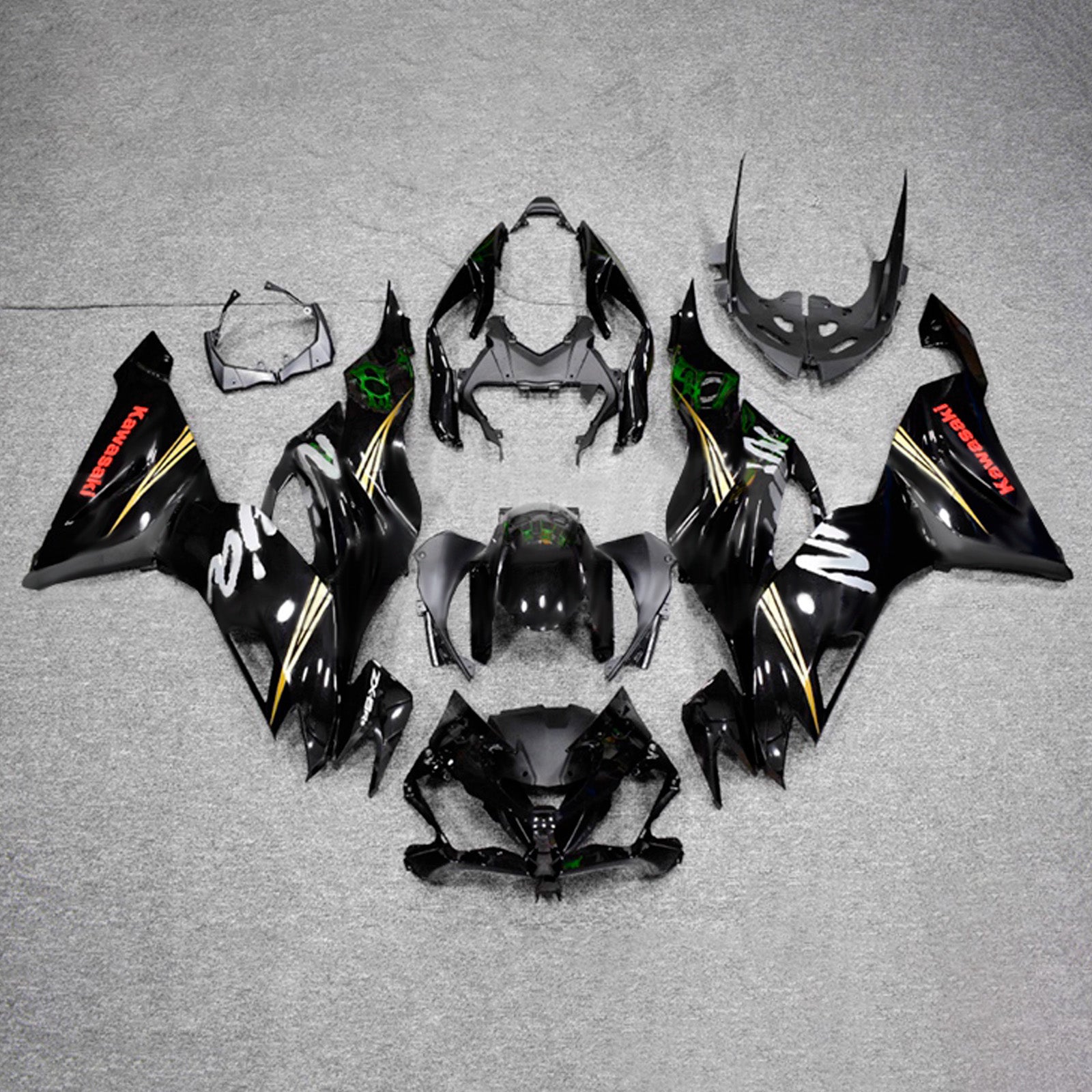 Injection Fairing Kit Bodywork Plastic ABS fit For Kawasaki ZX6R 2019-2023