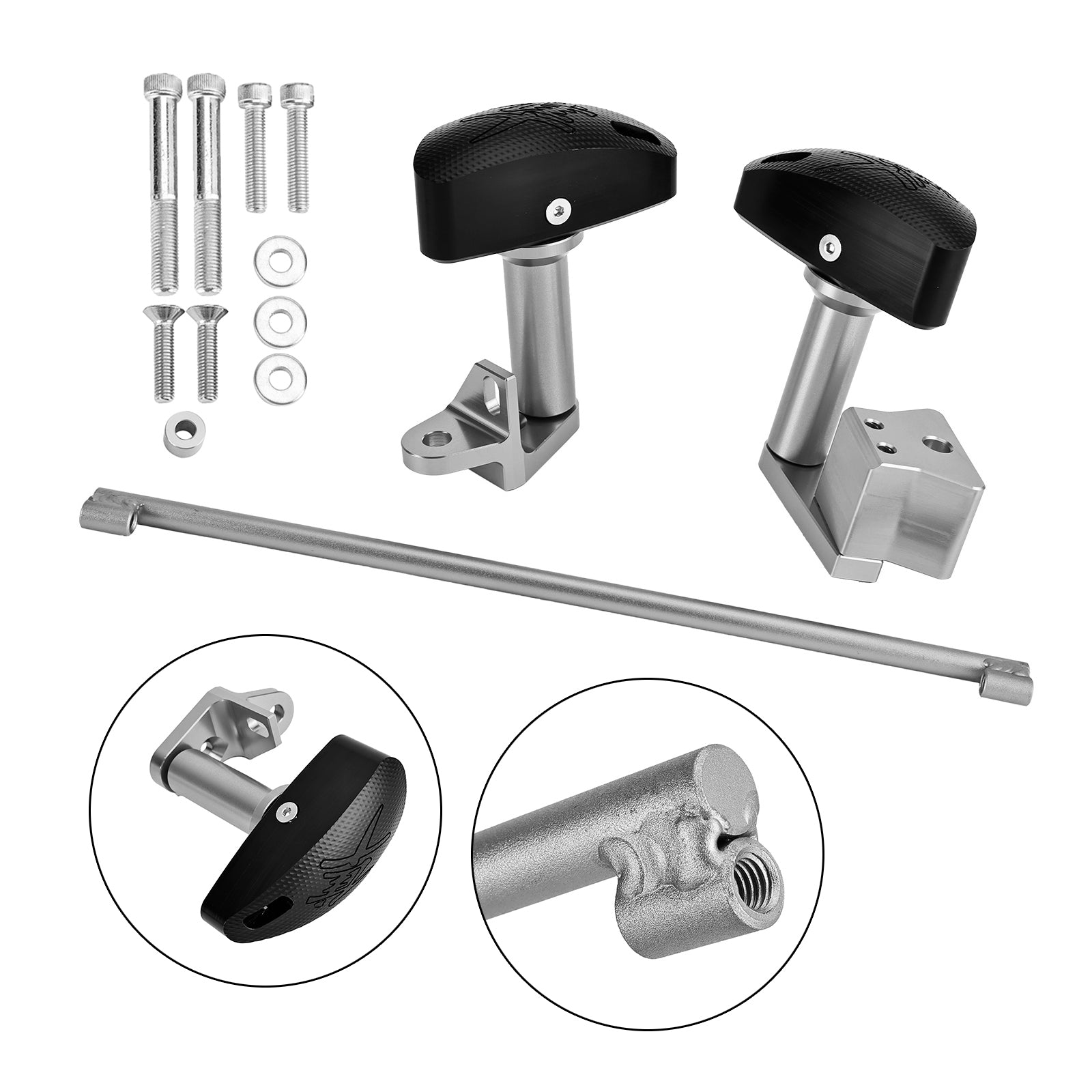 Statormotorreglage CNC Protector Pad Silver för Suzuki GSXR1300 Hayabusa 08-20