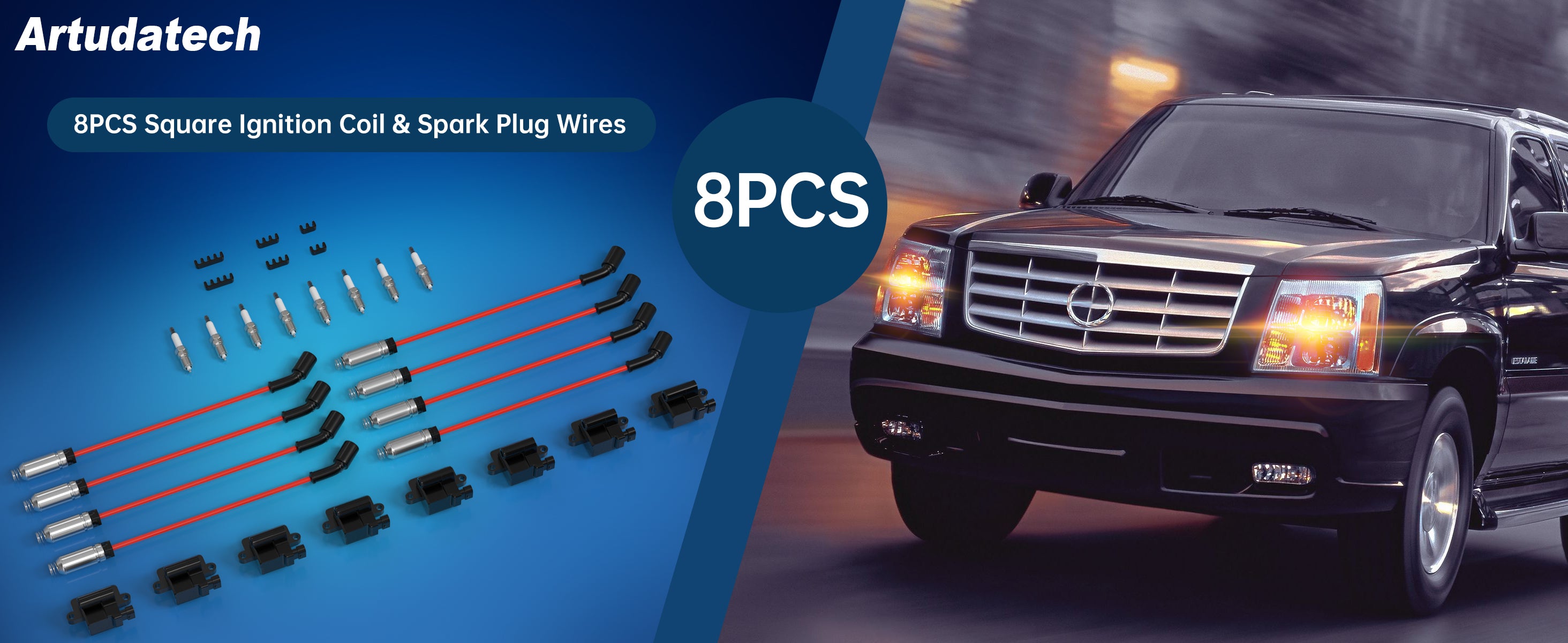 2003-2006 Chevrolet Avalanche 2500 Express 1500 8-pack fyrkantig tändspole & Tändstiftskabel