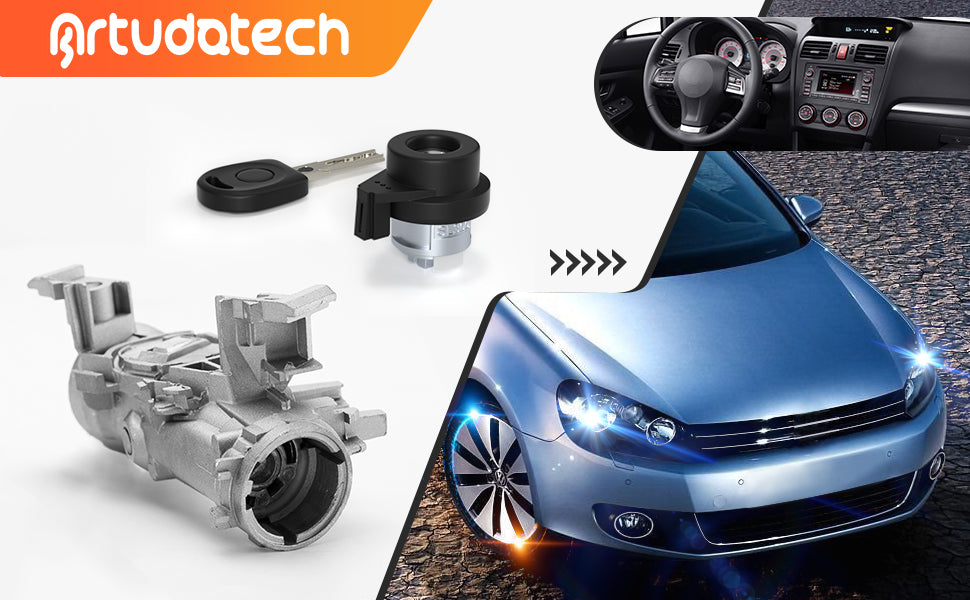 Audi VW Golf SEAT 1K0905851B Contactschakelaar met slotcilindersleutel