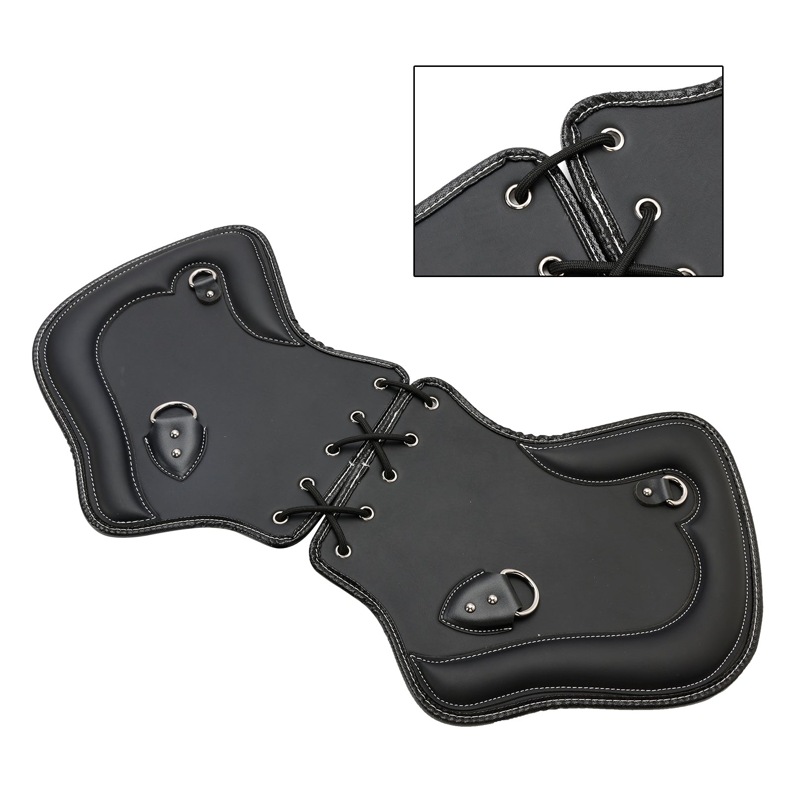 1985-2017 Touring-, Softail-, Dyna- of Sportster-fietsenpaar Cnc-hitteschildzadelbeschermer Zwartbruin