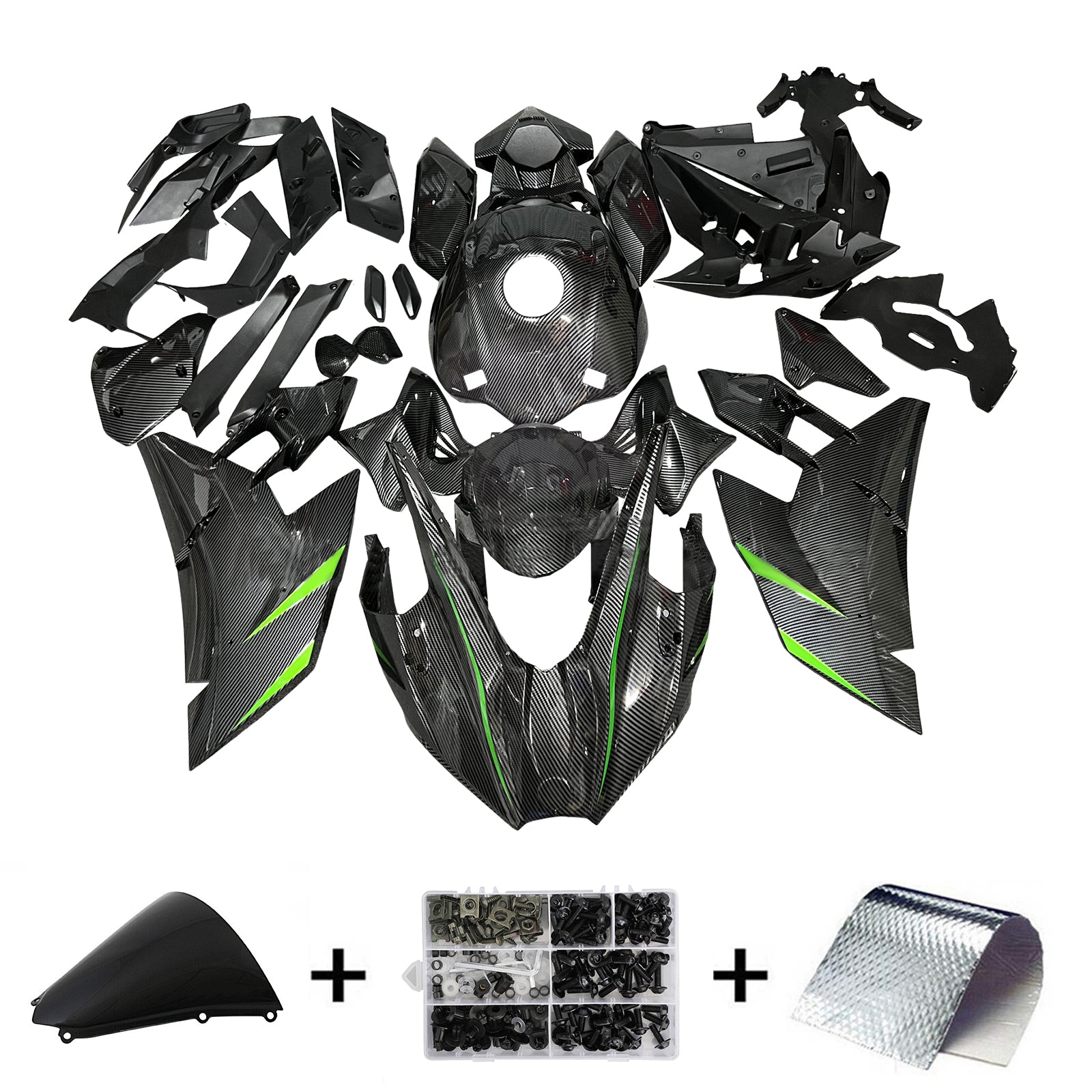 Injeksjon Fairing Kit Bodywork Abs Fit for Kawasaki Ninja H2 2015-2022