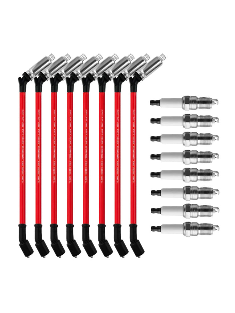 2008 GMC Savana 1500 5.3L V8 FLEX Spark Plugs +Wires 10.5mm Set 19299585 8Pcs