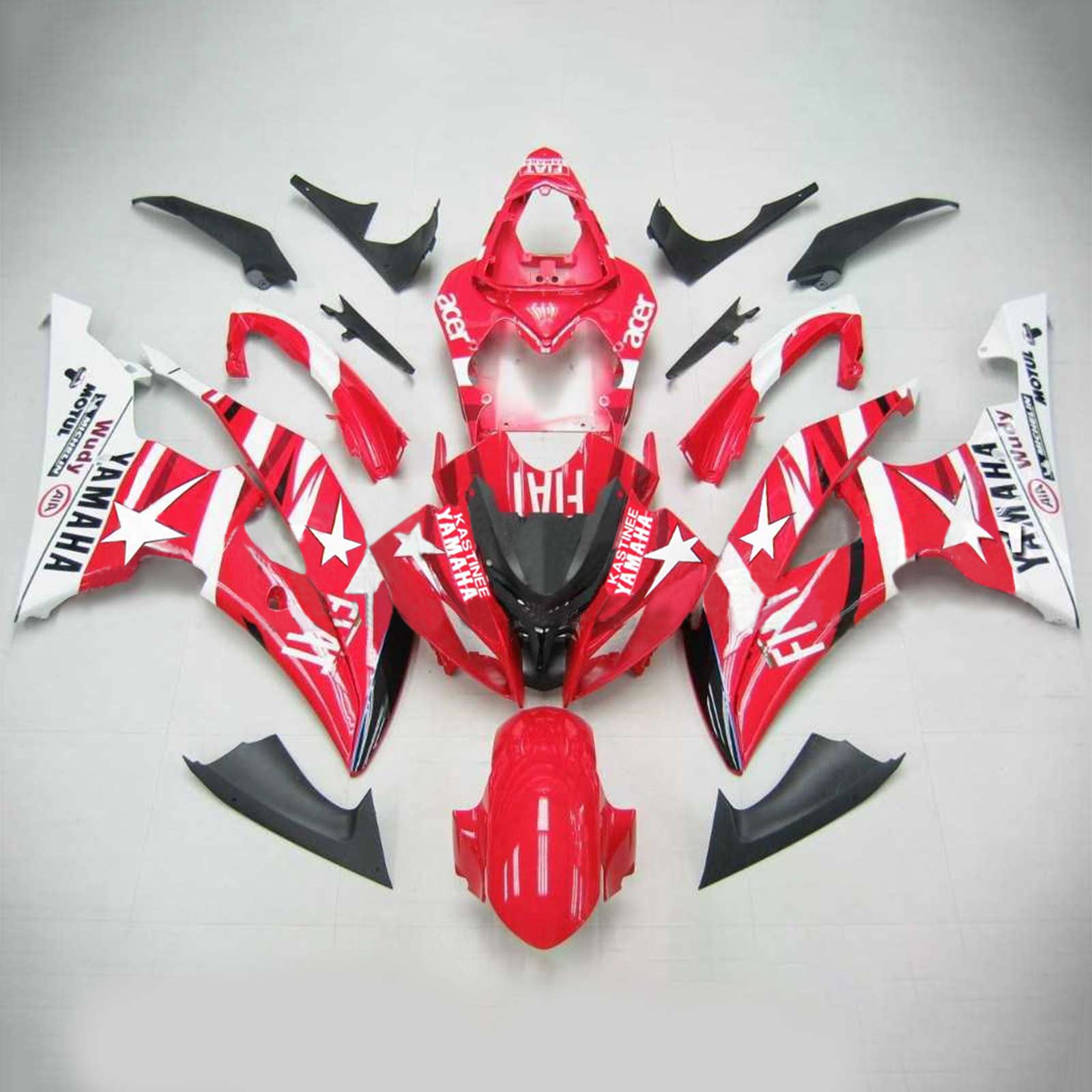 2008-2016 Yamaha YZF 600 R6 Injectiekuipset Carrosserie Kunststof ABS #104