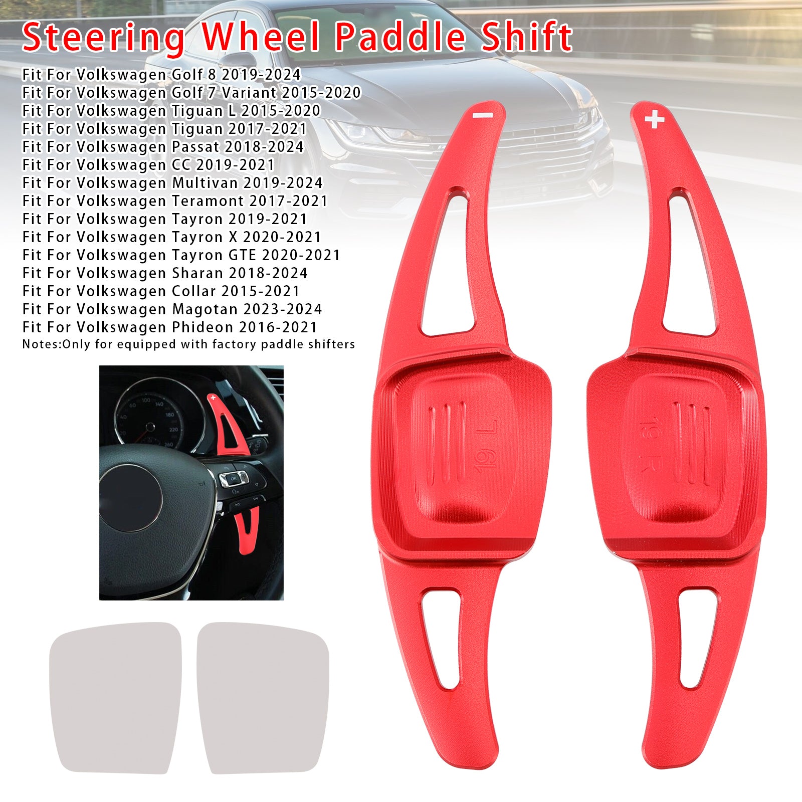Steering Wheel Paddle Shifter Extension For VW Golf 8 Tiguan