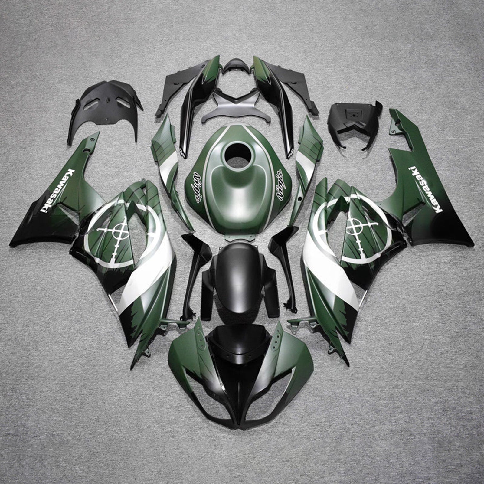 Injection Fairing Kit Bodywork Plastic ABS fit For Kawasaki ZX6R 636 2009-2012