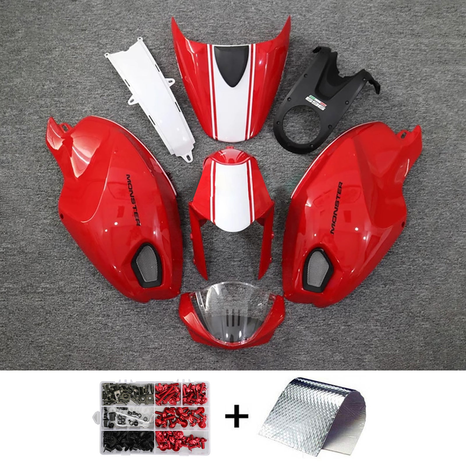 Toutes les années Ducati Monster 696 796 1100 S EVO Injection Kit Fairring Bodywork