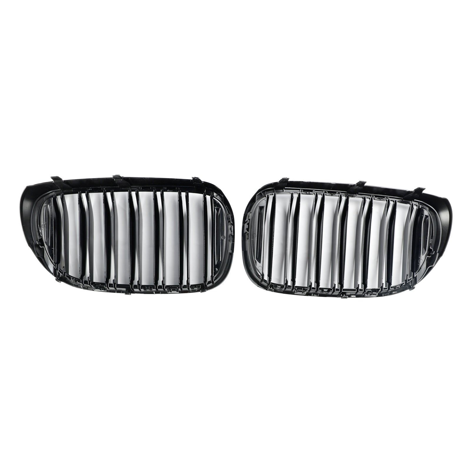 07.2015-01.2019 BMW 7-serie G11 Langhjulsbase Pre-Facelift Black 2 Slat Front Kidney Grill Grille