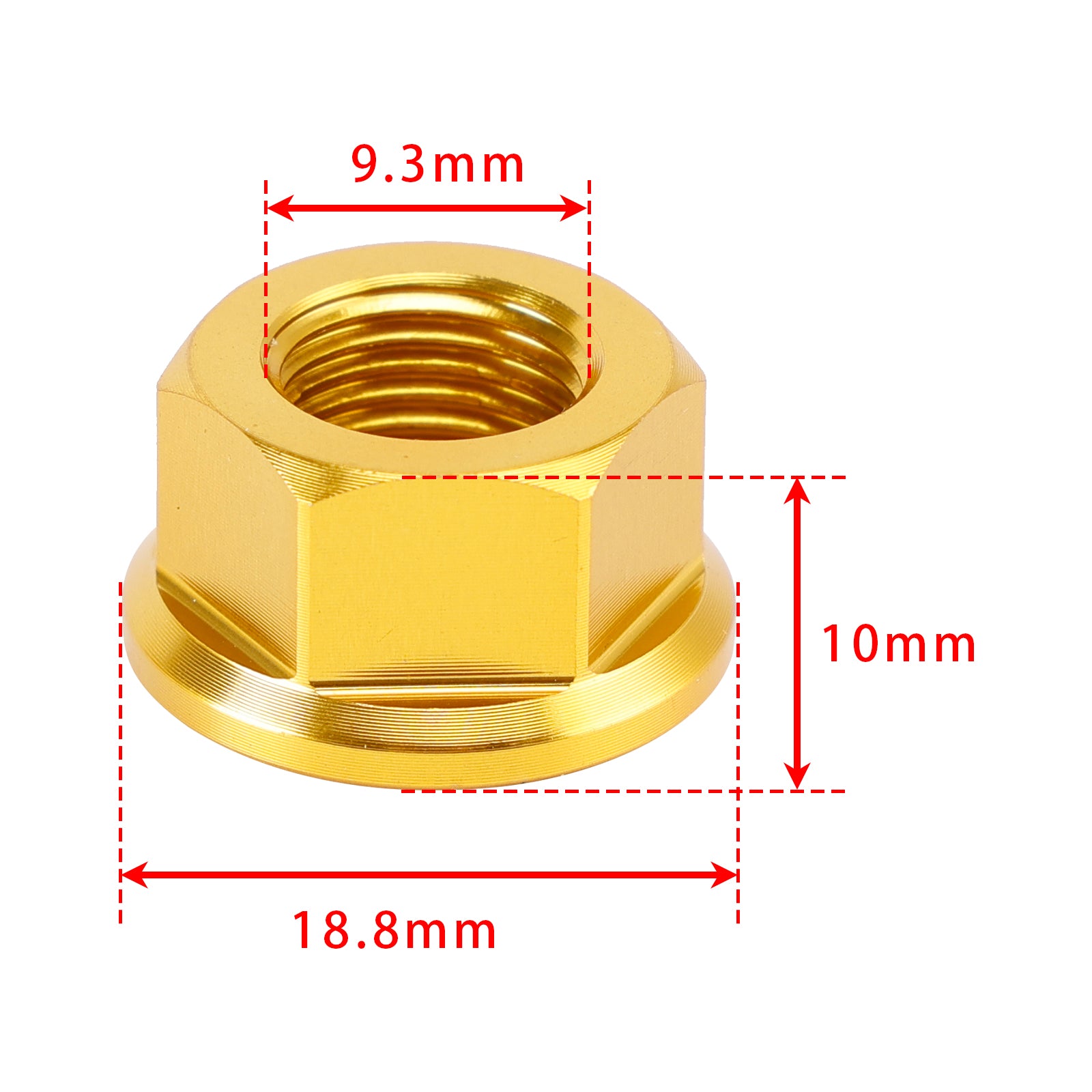 6x achtertandwielmoeren M10 x 1 mm voor Ducati Panigale V2 V4 V4S 1199 1299 12-24