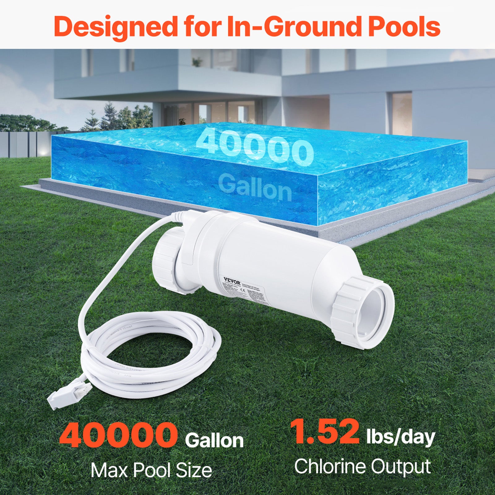 Saltklorgenerator 20Cell-15/89420001 40.000 liter for svømmebasseng