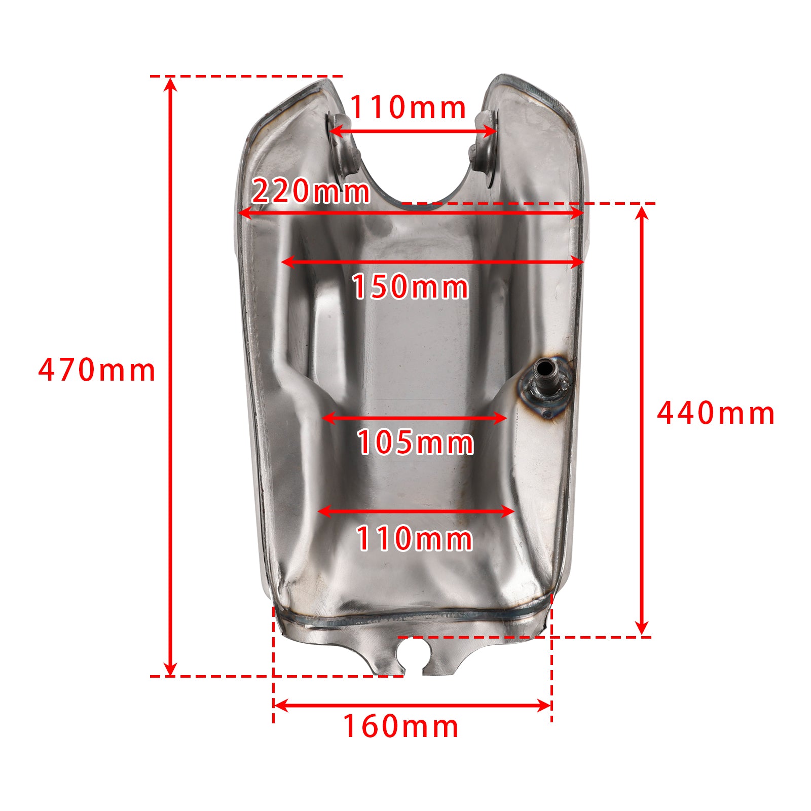 Motorcycle non peint Réservoir de gaz à carburant pour CFMOTO Mandrill Cafe Racer 2,4 gallons 9L