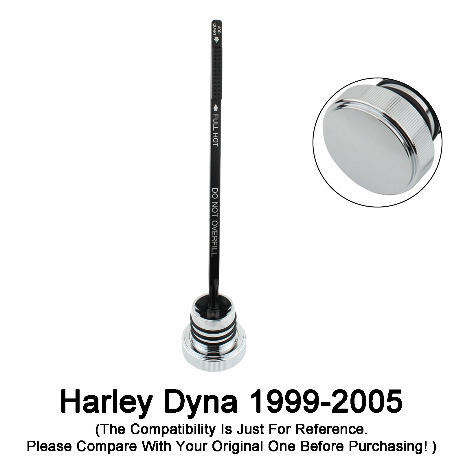 Tapón de tapa de tanque de varilla medidora de aceite 0710-0150 para Super Glid FXD FXDX FXDL Dyna 99-05