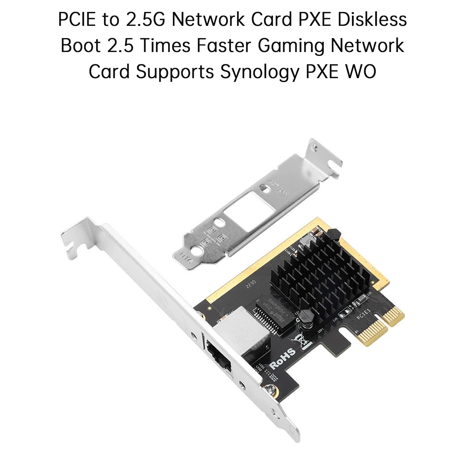 Tarjeta de red PCIE a 2,5G PXE Soporte de tarjeta de red de arranque sin disco Synology PXE WO