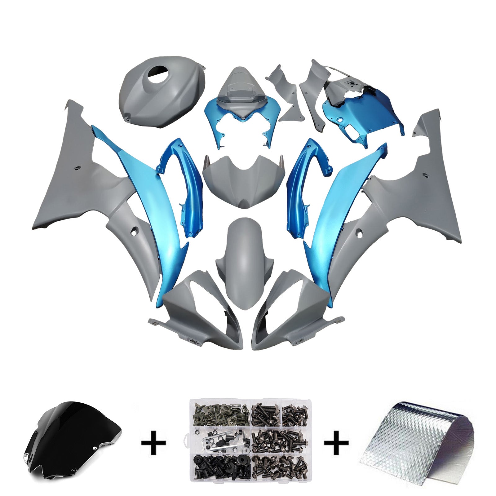 Kit de carénage d'injection carrosserie plastique ABS pour Yamaha YZFR6 YZF-R6 2008-2016