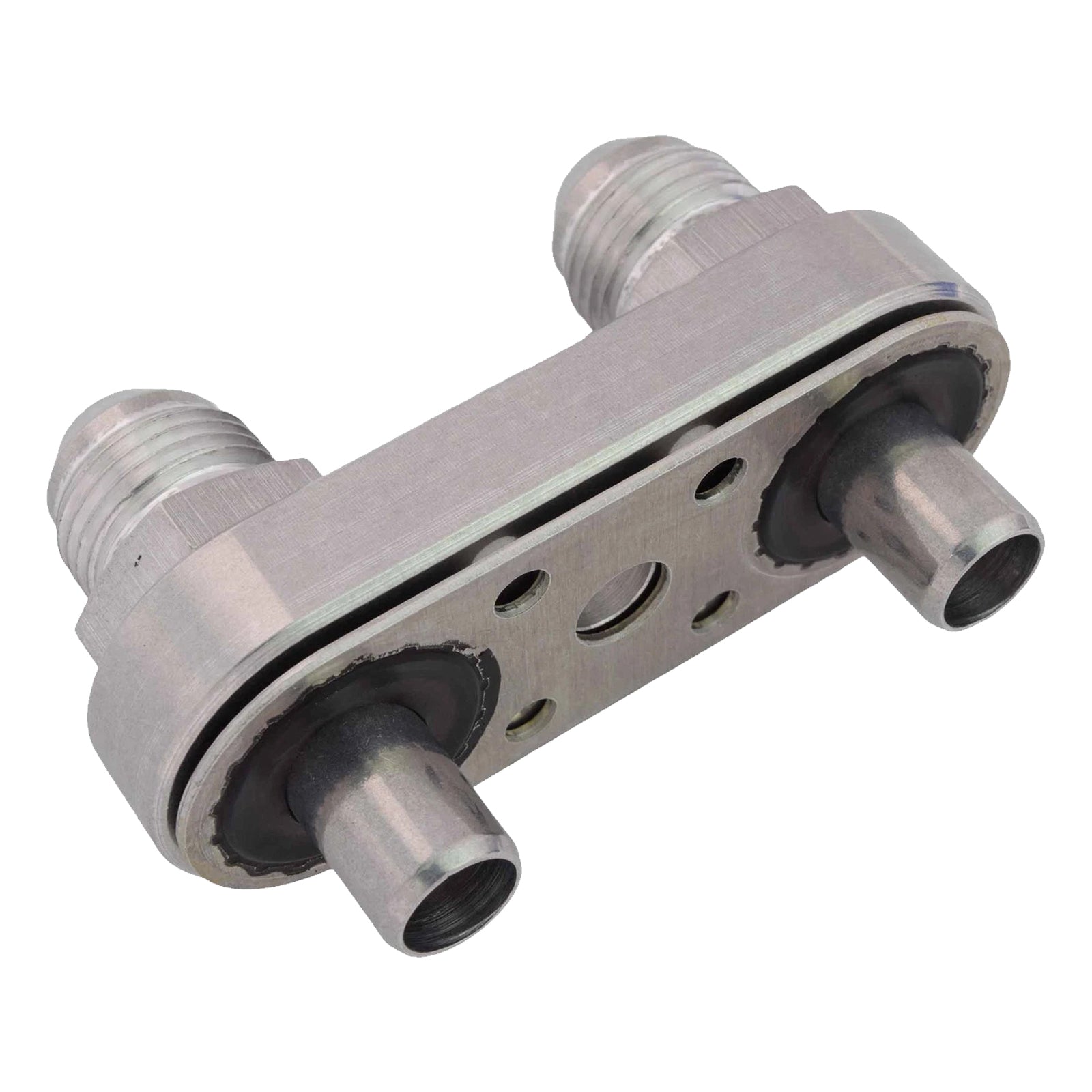 6L80E 6L90E 8L90E Transmission Cooler Line Adapter Plate with 8AN Fittings Seal