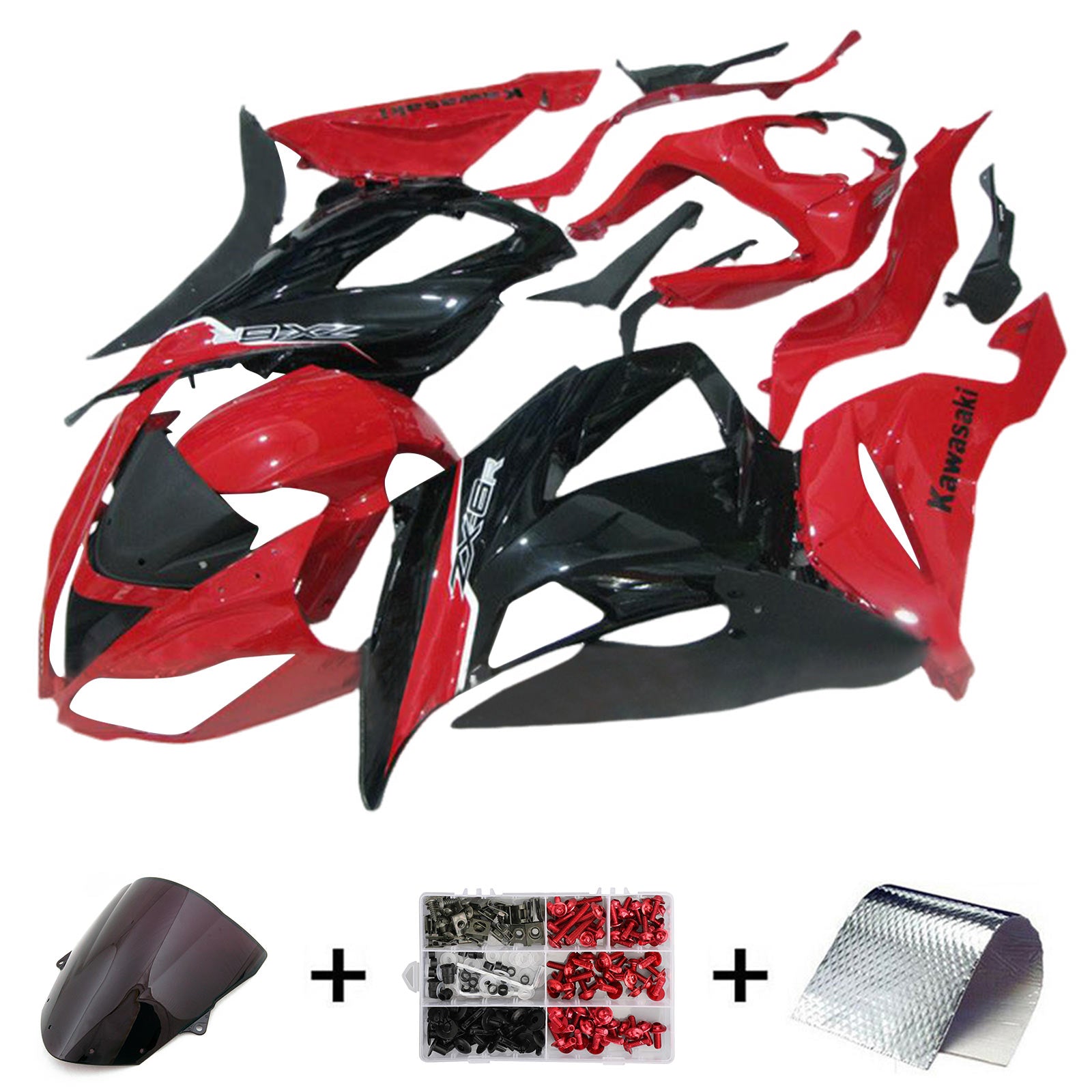 2013-2018 KAWASAKI ZX6R 636 Injektionsmässa Kit Bodywork Plastic ABS