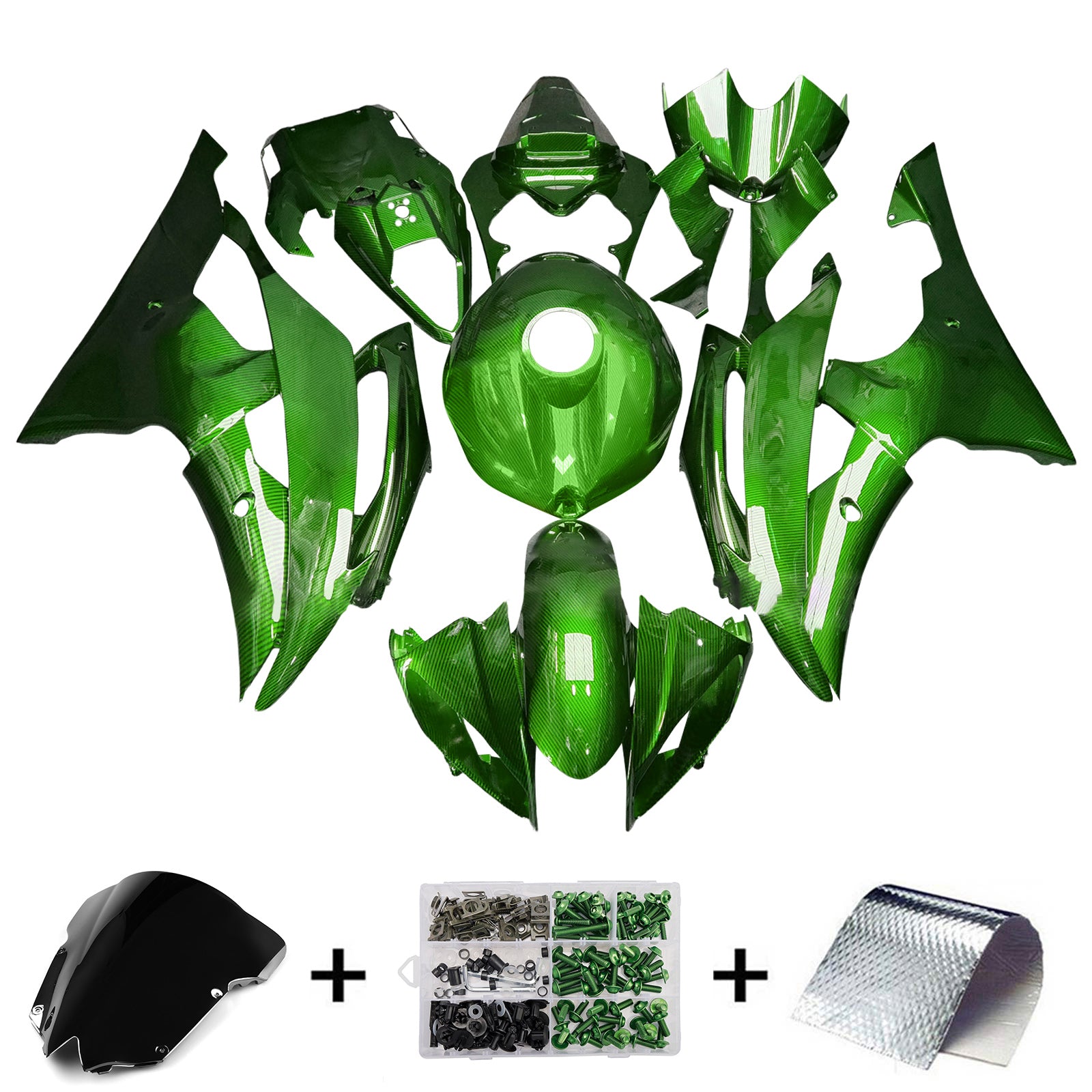 Kit de carénage d'injection carrosserie plastique ABS pour Yamaha YZFR6 YZF-R6 2008-2016
