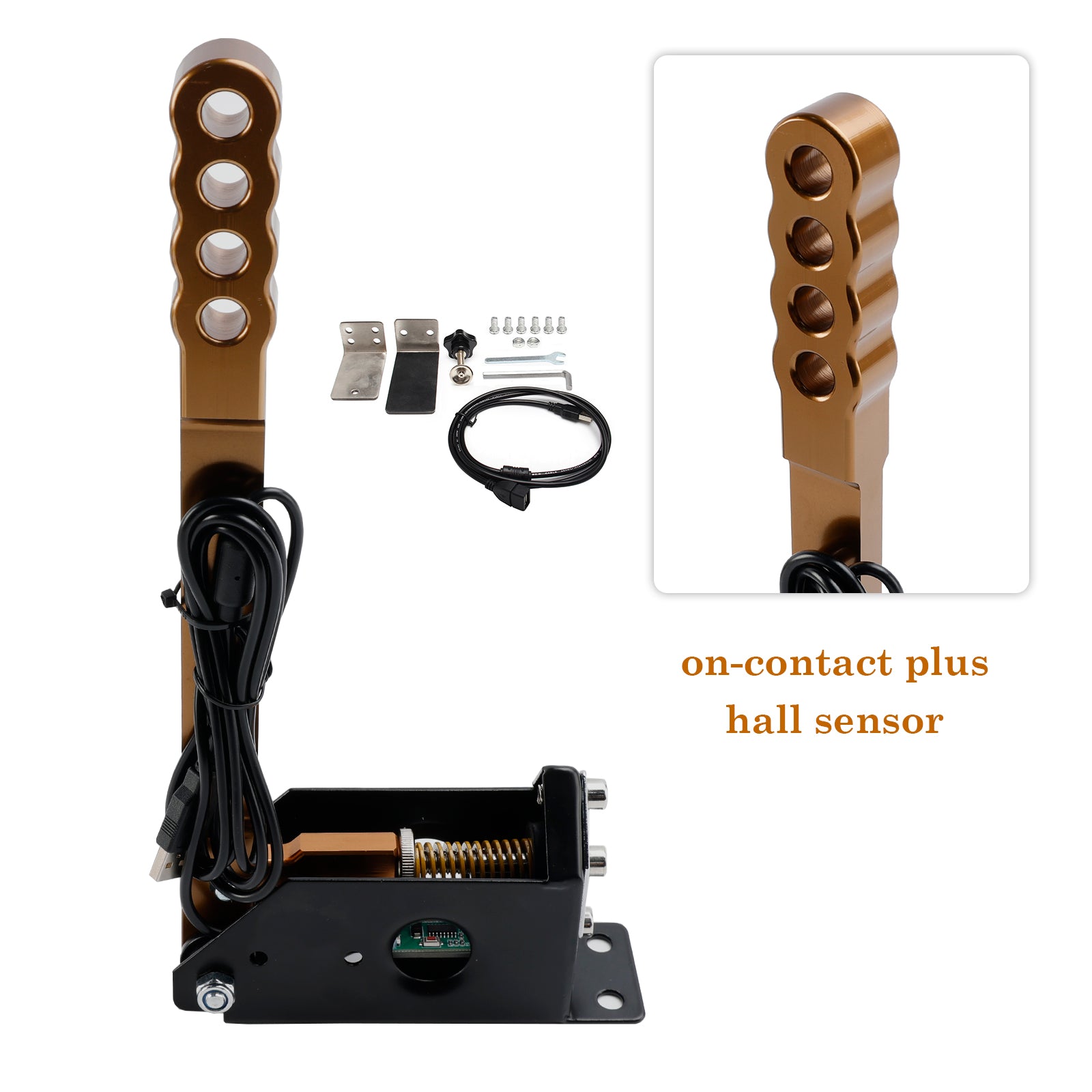 14bit PC USB SIM Racing Hand Brake so svorkou pre Assoto pre G27/G29/T300/T500