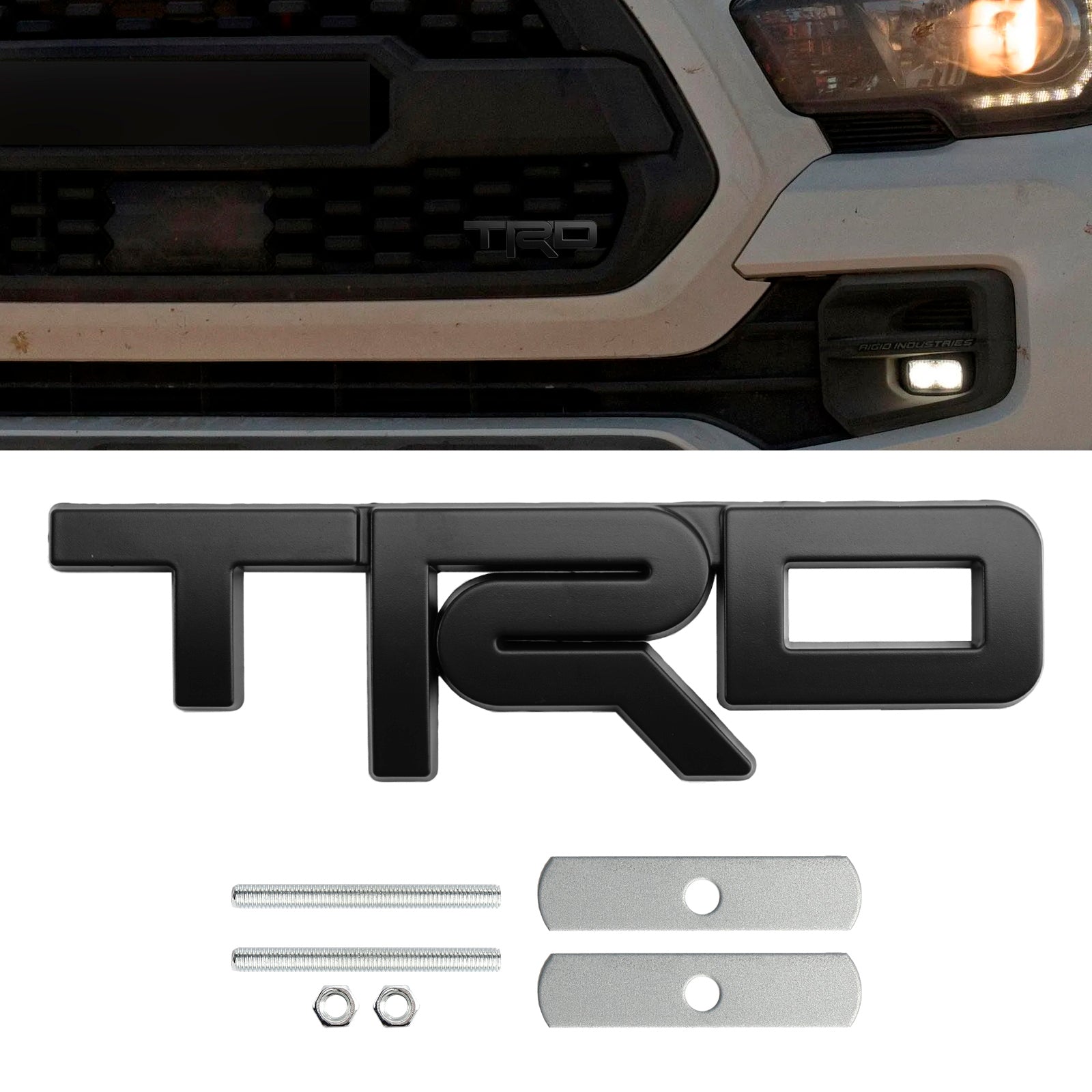 Emblema de distintivo de grade trd preto para tacoma tundra 4runner