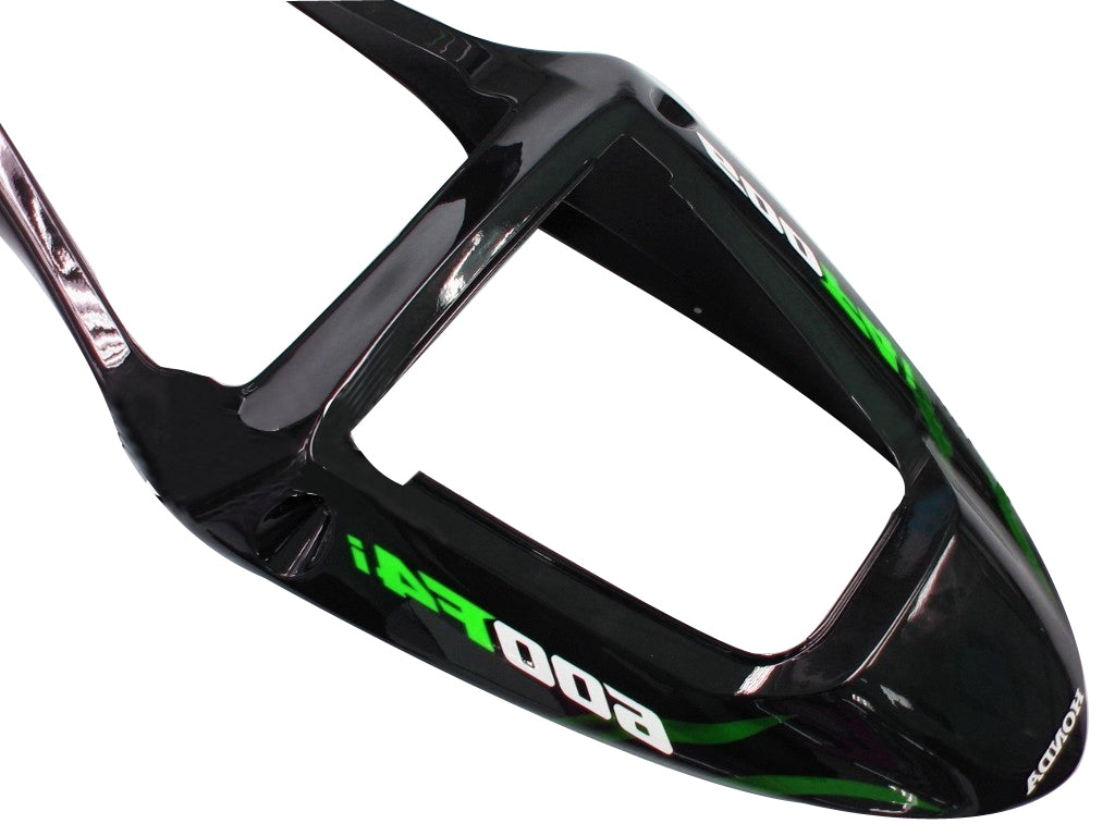 2001-2003 Honda CBR 600 F4i Zwart & Green Flame Racing Kuipen Generiek
