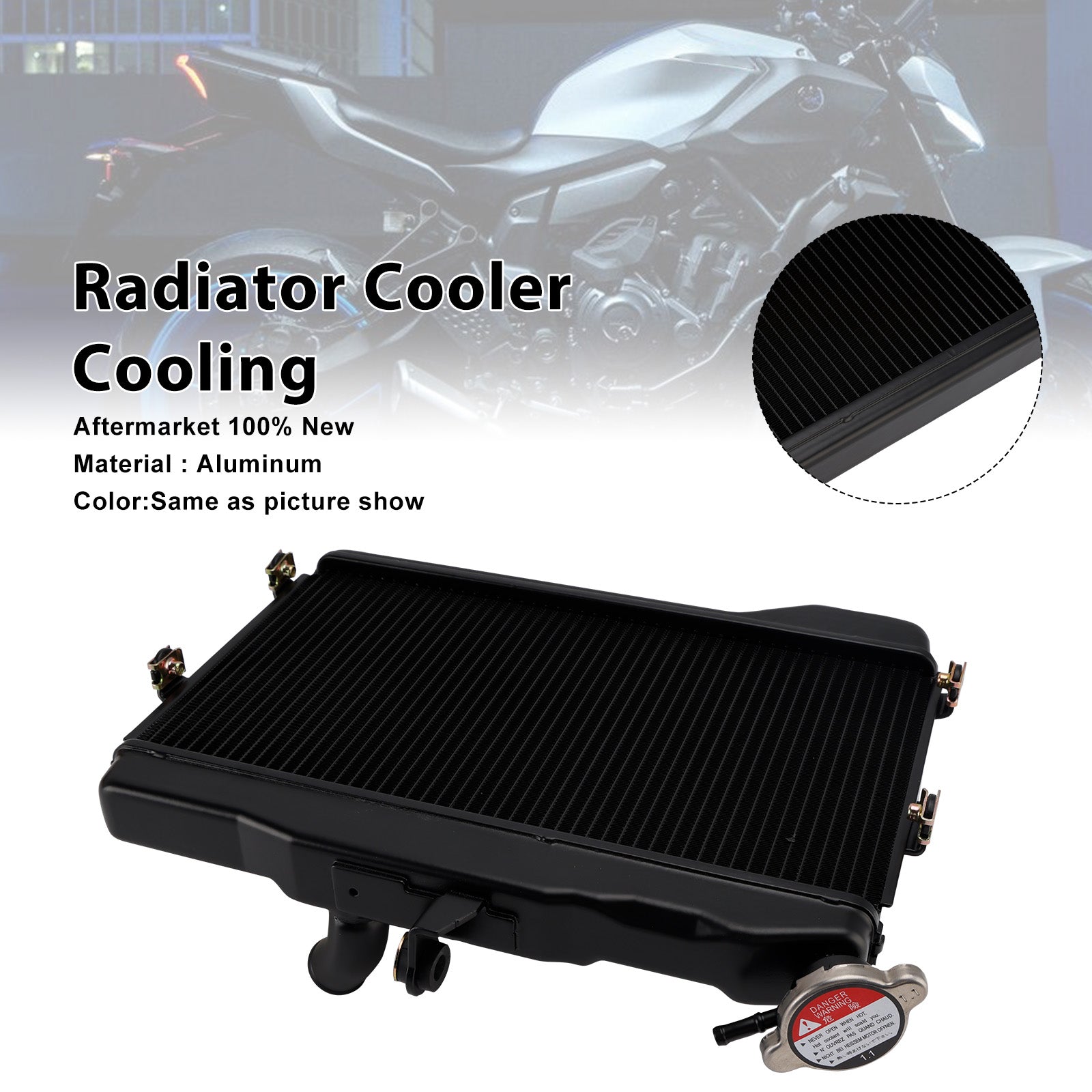 Aluminum Radiator Cooling Engine Cooler Fit For YAMAHA MT-07 2025-2026