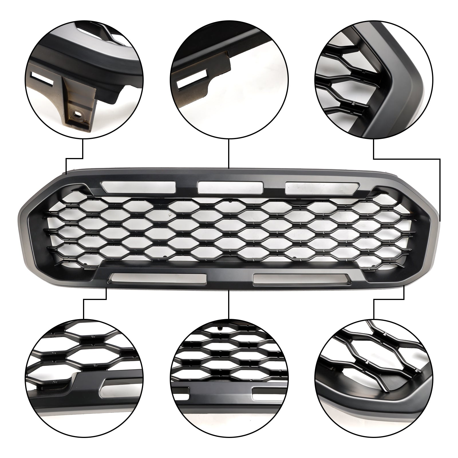 2019-2023 Ford Ranger T8 predný nárazník mriežka čierna