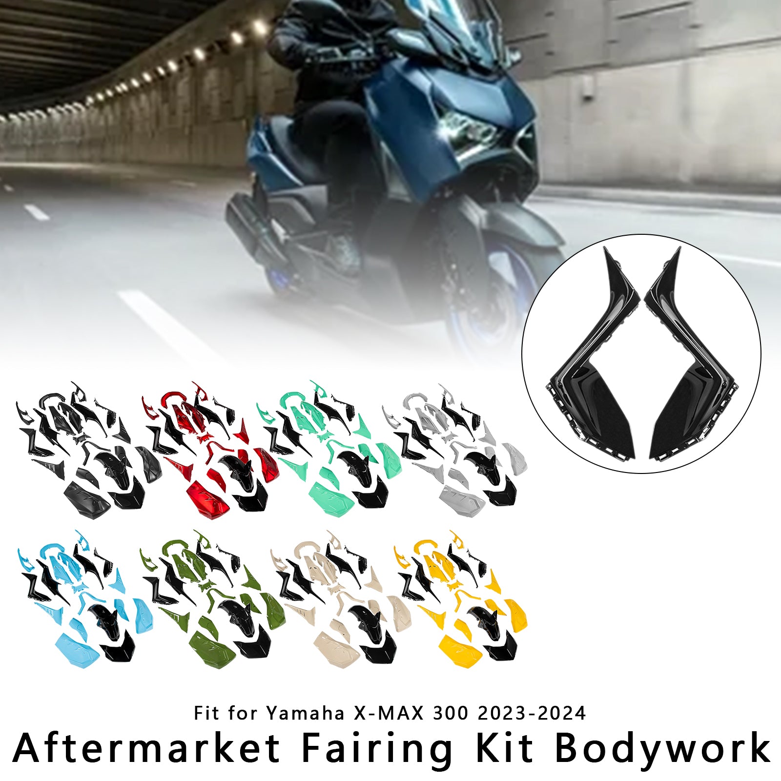 2023-2024 Yamaha X-Max 300 Xmax Injection Bodywork Fairring Kit