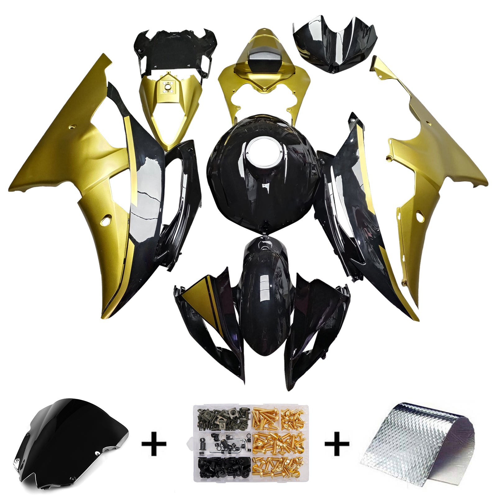 Injection Fairing Kit Bodywork Plastic ABS For Yamaha YZFR6 YZF-R6 2008-2016