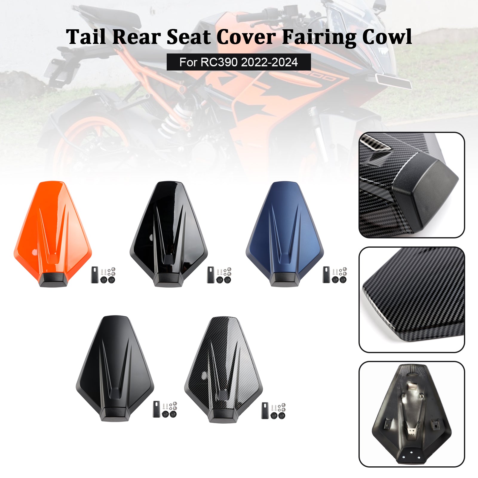 Tail Rear Seat Cover Fairing Cowl For RC390 2022-2024