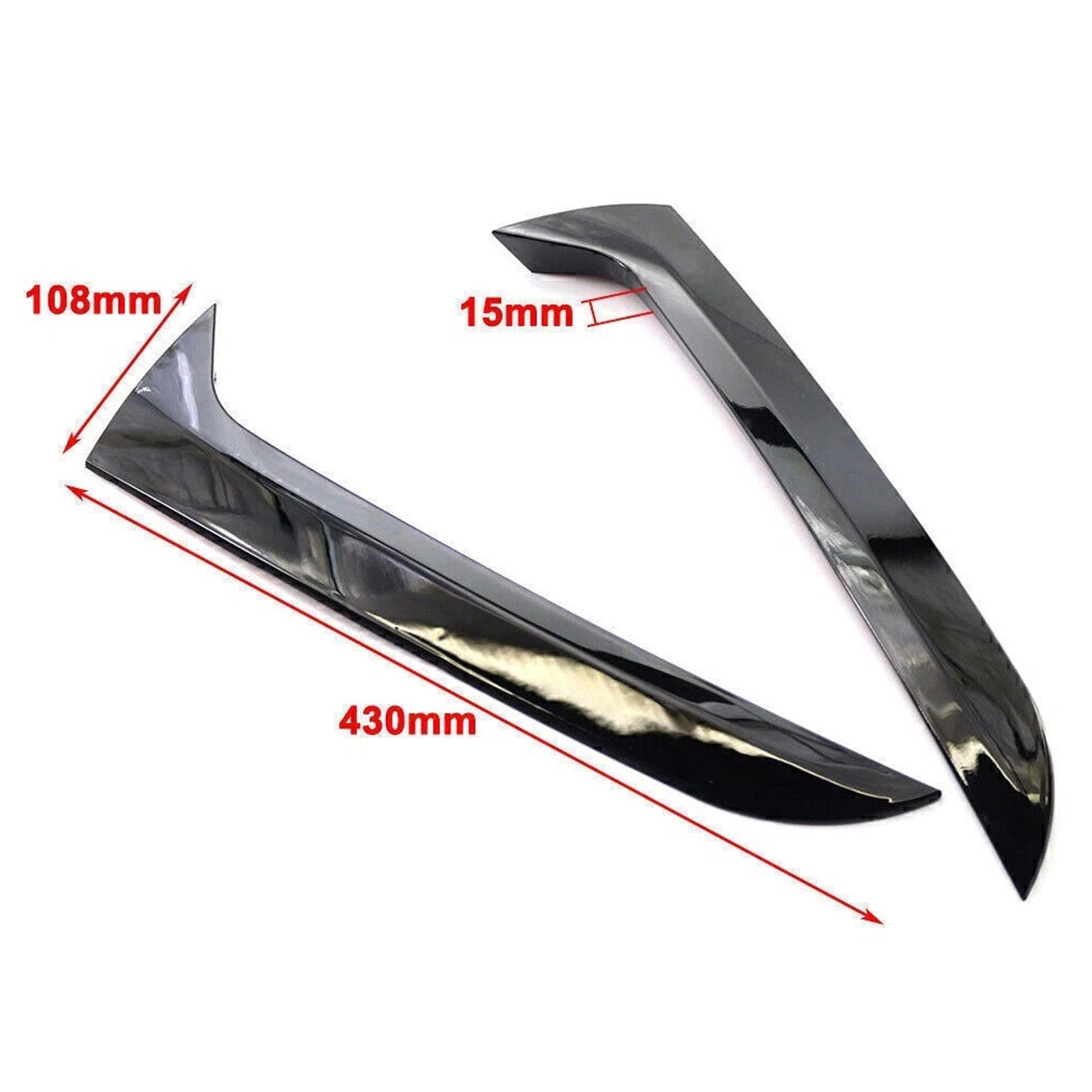 2007-2016 VW Tiguan MK1 Glanzend zwart paar achterruitvleugelspoiler