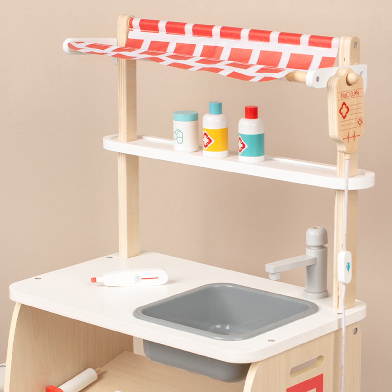 Juego de juguetes de simulación con soporte para clínica médica para niños con 22 accesorios a partir de 3 años