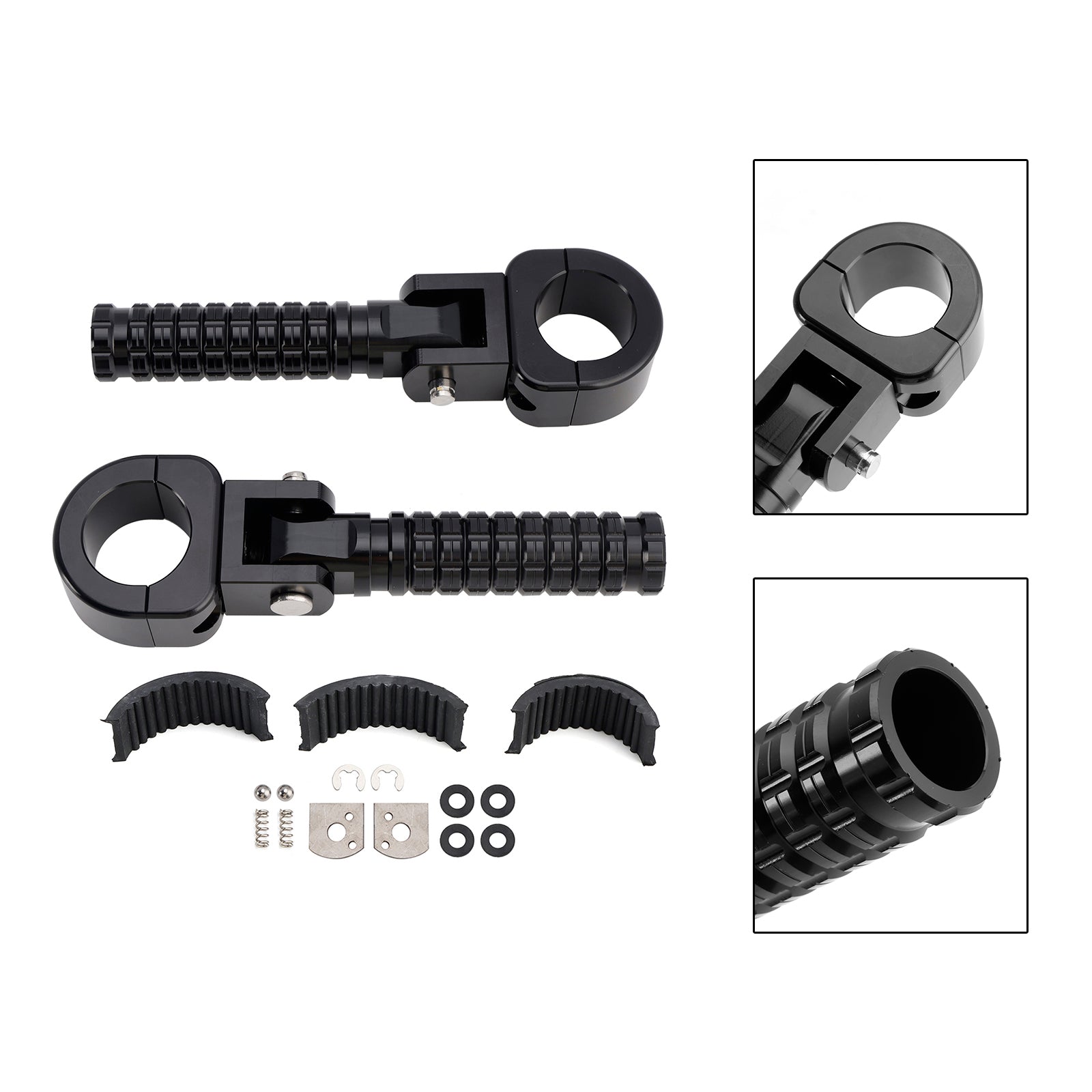 Apoios para os pés dianteiros universais adequados para motocicletas com 1.25" barras