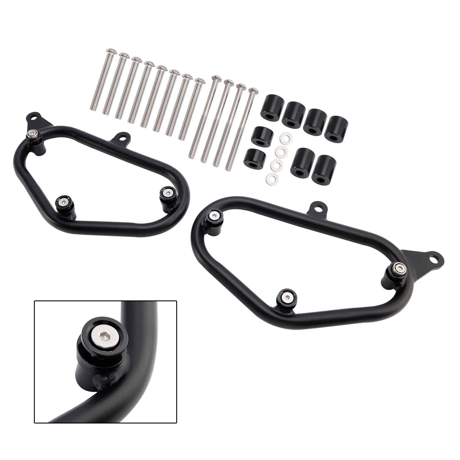 2024-2025 Kawasaki Eliminator 500 Soporte de montaje para bolsa de sillín lateral, negro