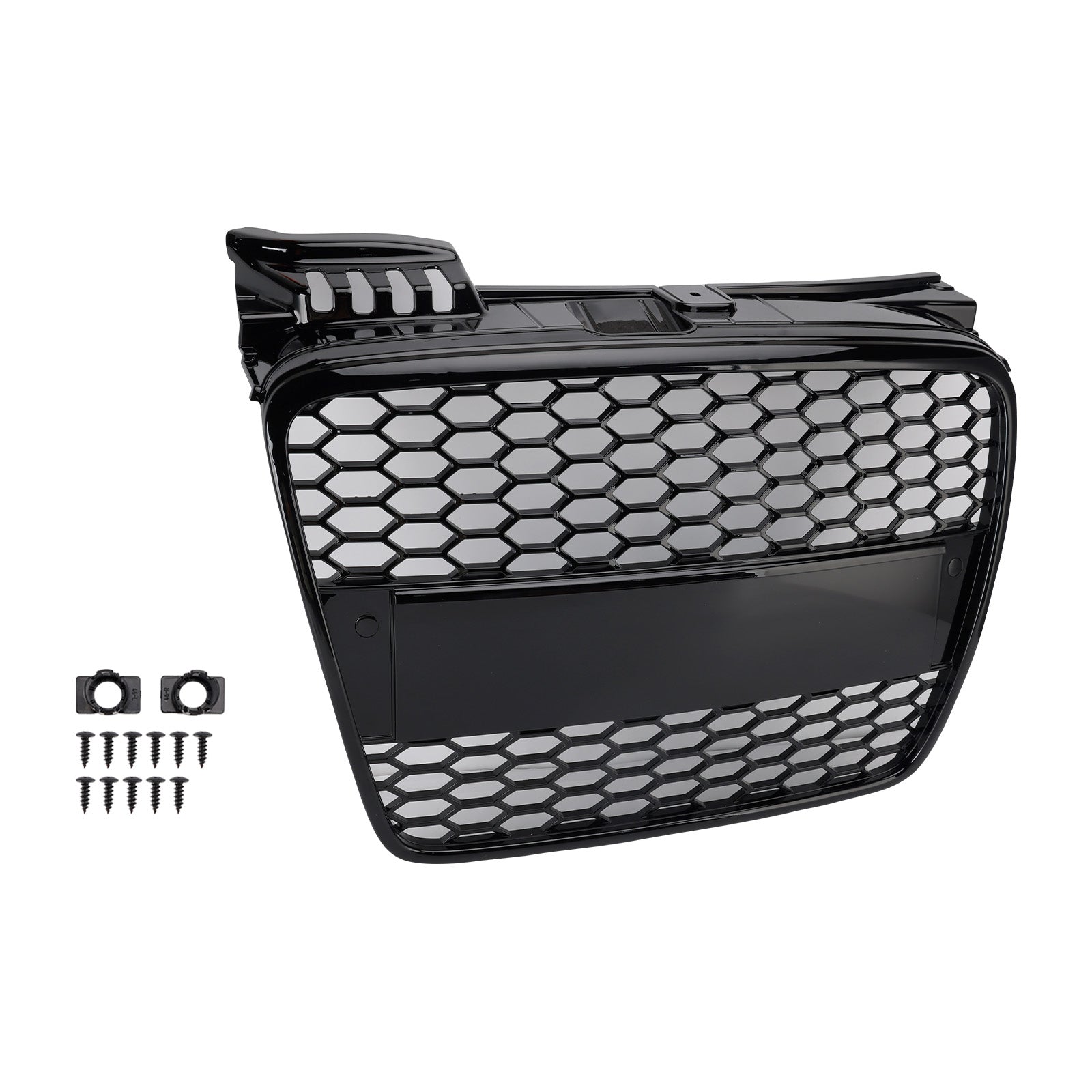RS4 Style Front Honeycomb Mesh Grille Grill Fit Audi A4 B7 S-Line 2005-2008
