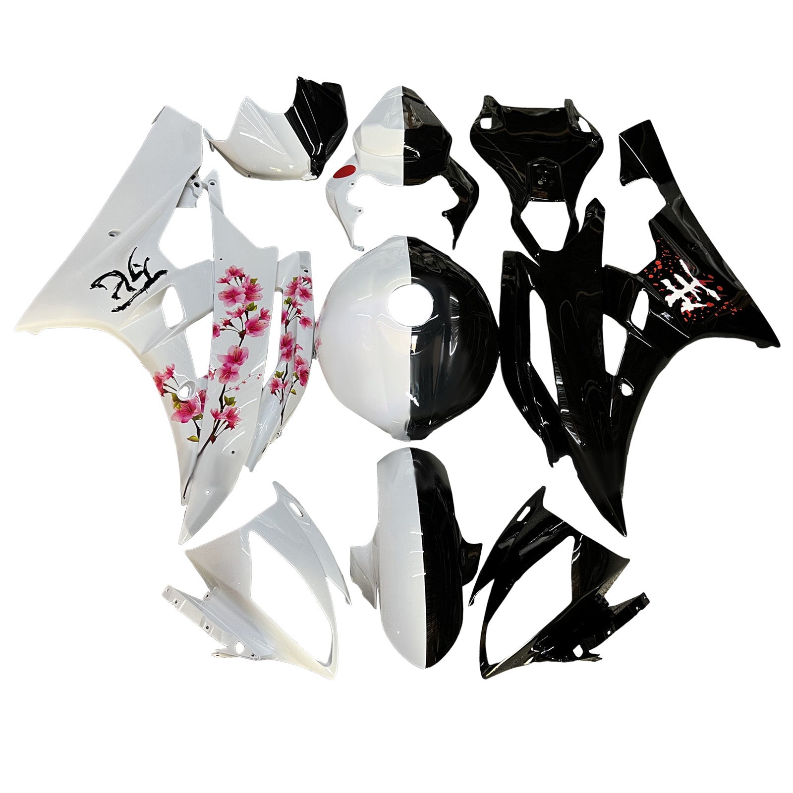 Kit de carénage d'injection carrosserie plastique ABS pour Yamaha YZFR6 YZF-R6 2006-2007