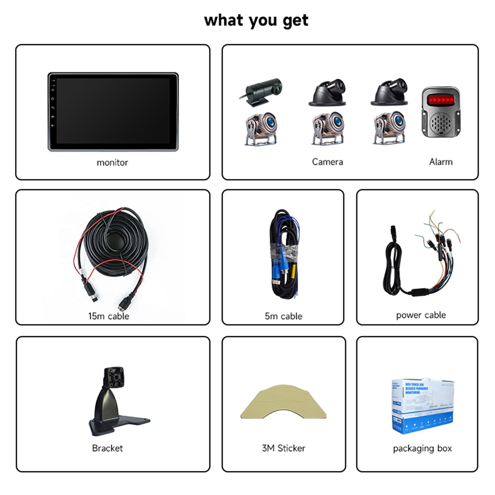 10,1 pouces 1024 * 600 IPS Touch Version avec BSD pour le bus de camion RV + 4 caméra de sauvegarde