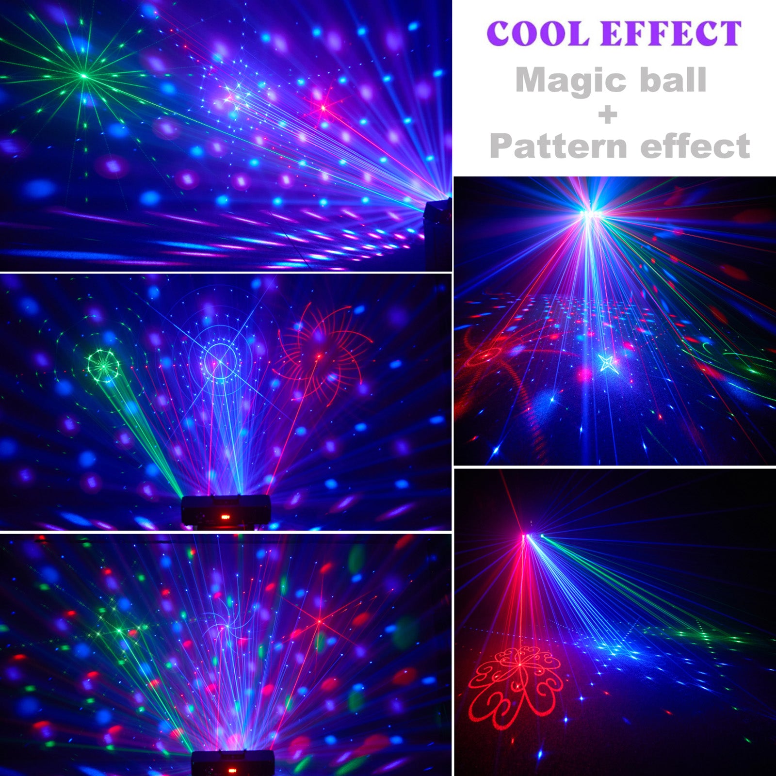 5In1 96 Picture Laser Magic Ball UV Strobe Projection Light With Remote Control