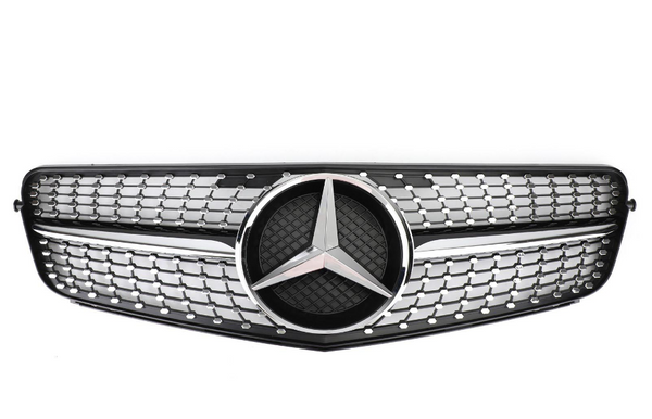 2008-2014 Benz C-Class W204 C180/C200/C230/C250/C280/C300/C350 Diamond Black Chrome Front Grille Grill Generic